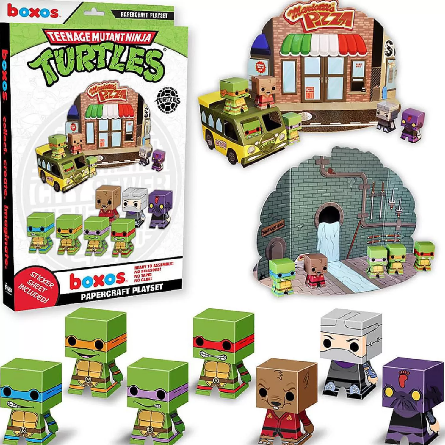 Oriental Trading Play Sets*Funko Teenage Mutant Ninja Turtle Papercraft Activity Playset