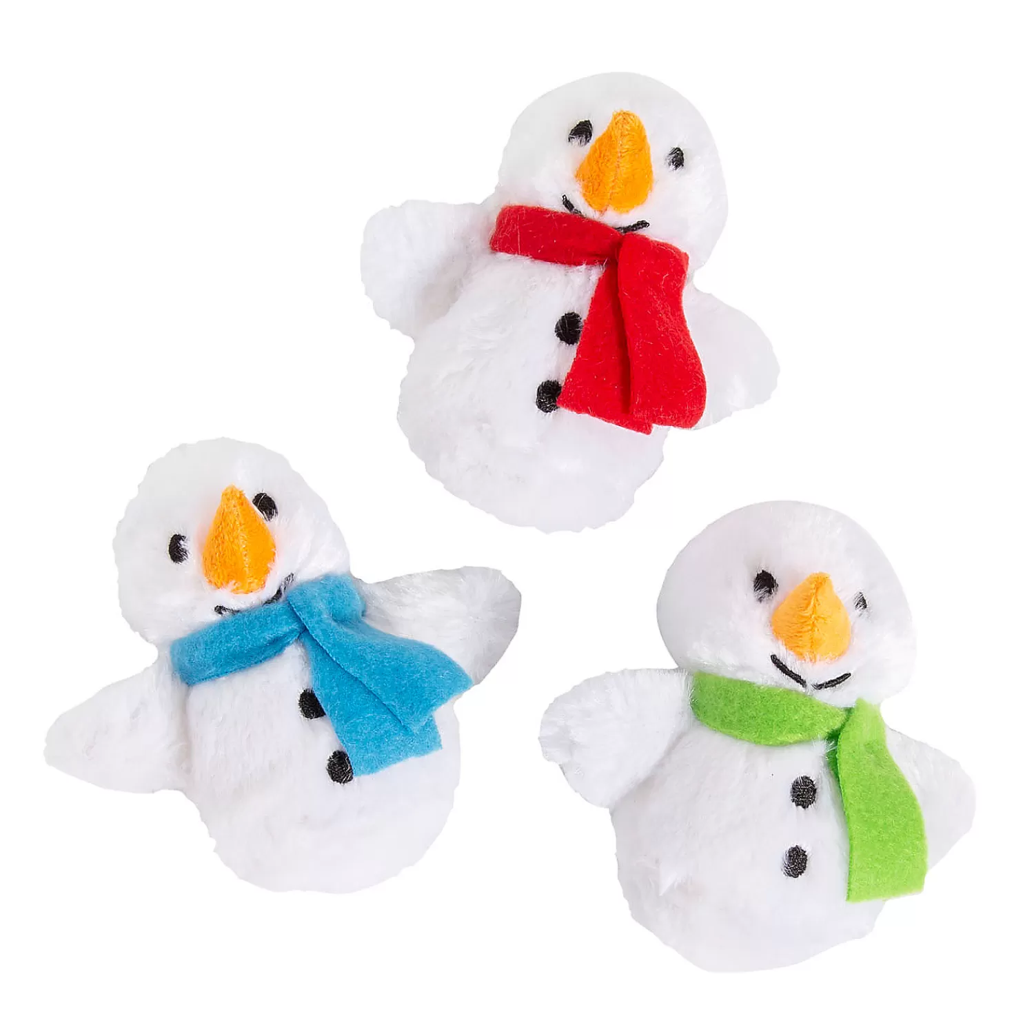 Oriental Trading Stuffed Animals & Plush Toys*Fuzzy Stuffed Snowmen With Scarf - 12 Pc.