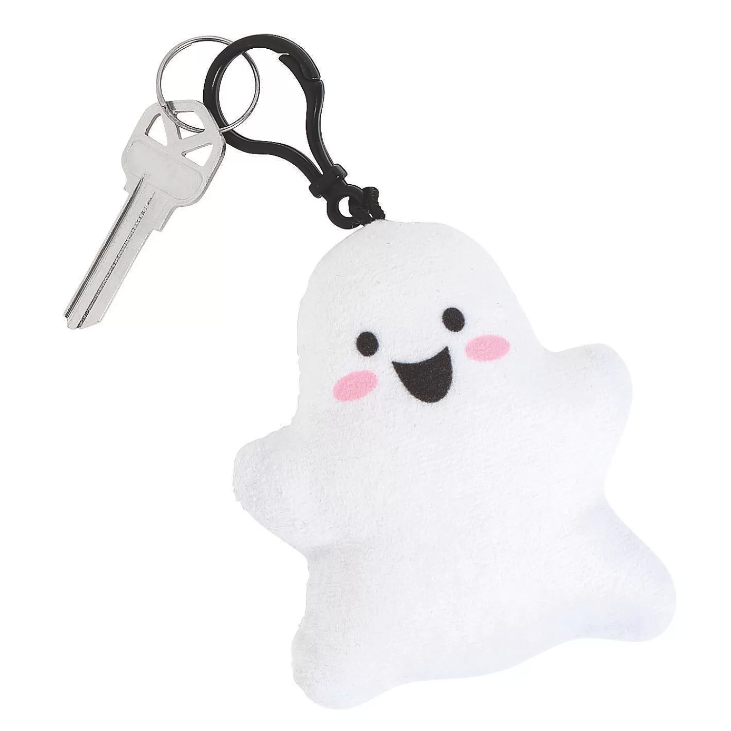 Oriental Trading Stuffed Animals & Plush Toys*Ghost Plush Backpack Clip Keychains - 12 Pc.