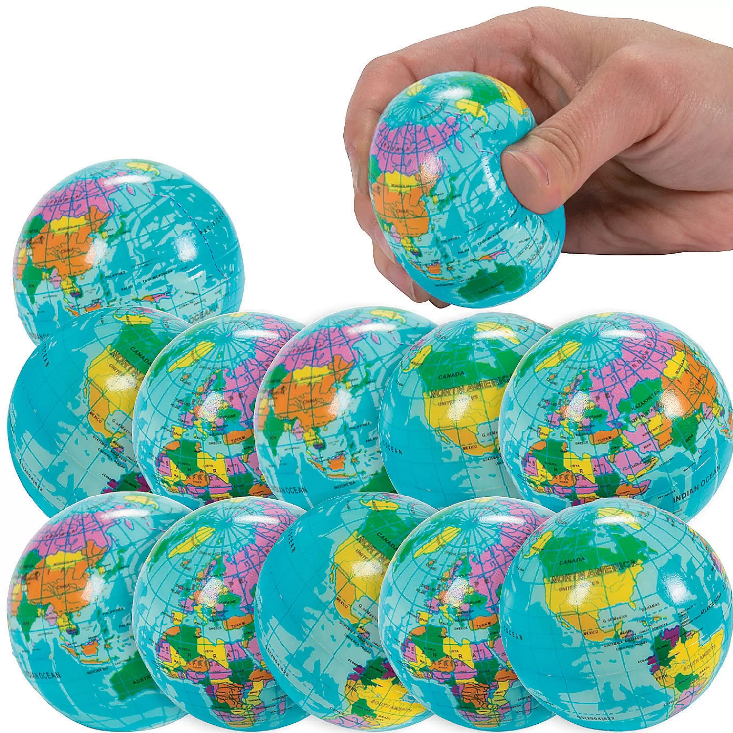 Oriental Trading Stress Balls & Toys*Globe Stress Balls - 12 Pc.