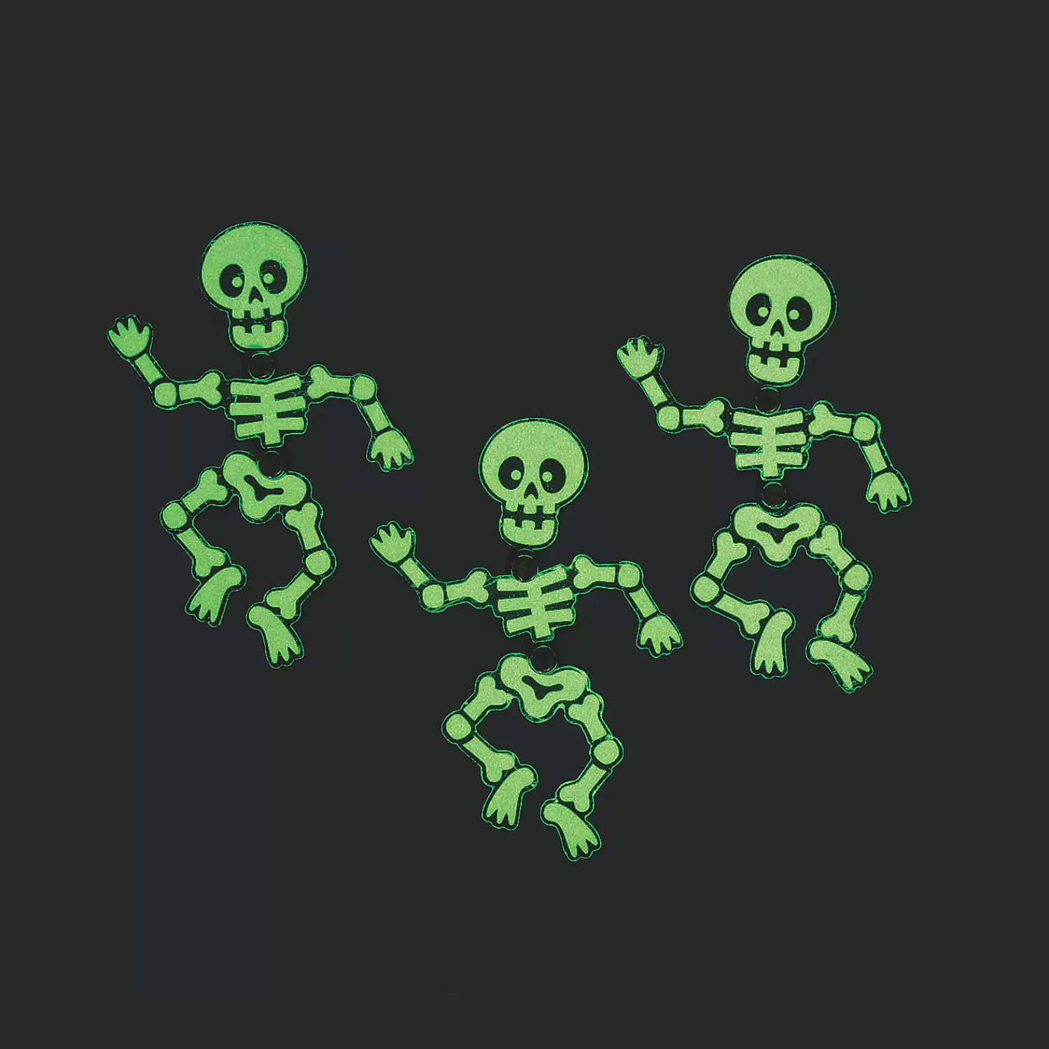 Oriental Trading Glow Jewelry*Glow-In-The-Dark Dancing Skeleton Necklaces - 12 Pc.