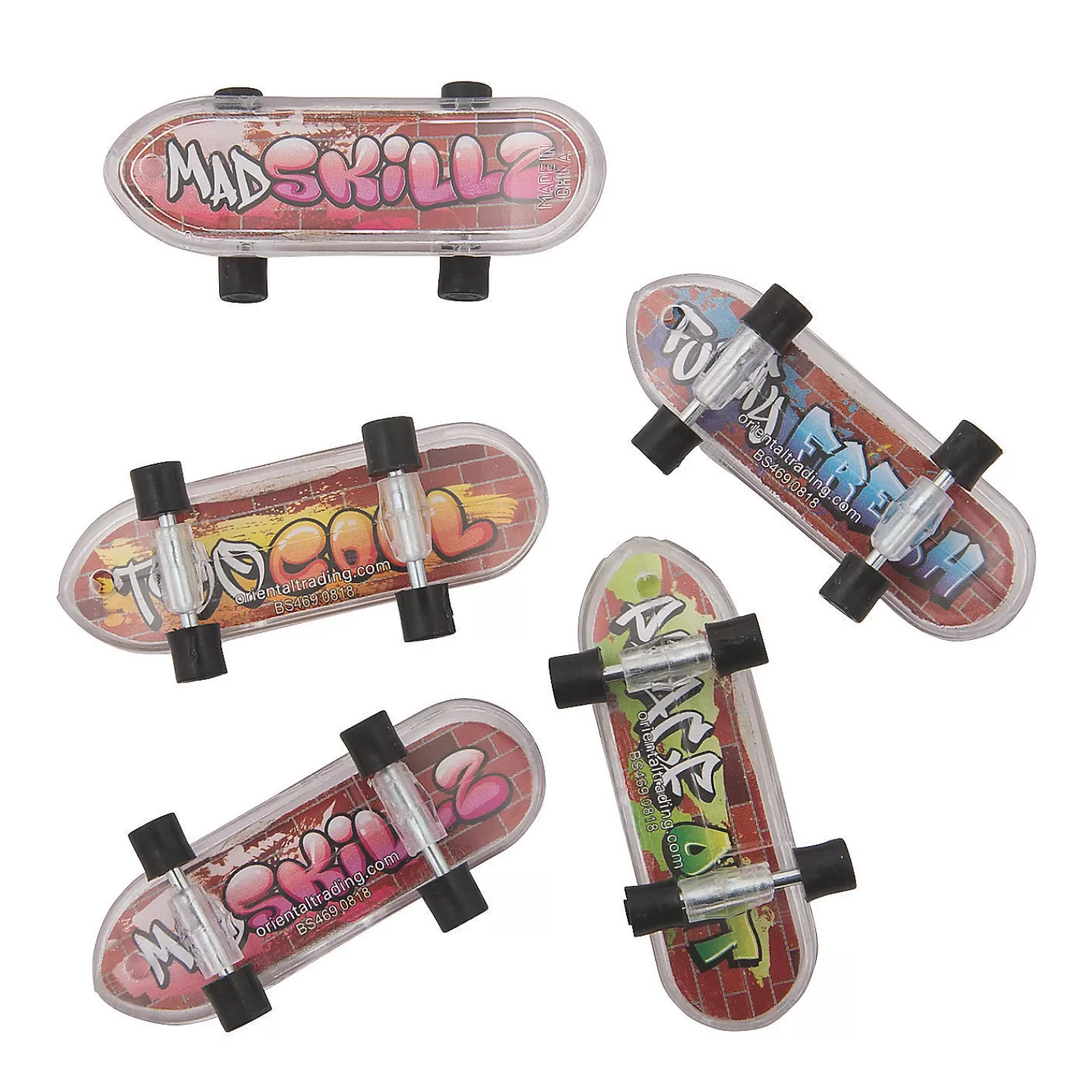 Oriental Trading Toy Cars*Graffiti Mini Skateboards - 36 Pc.