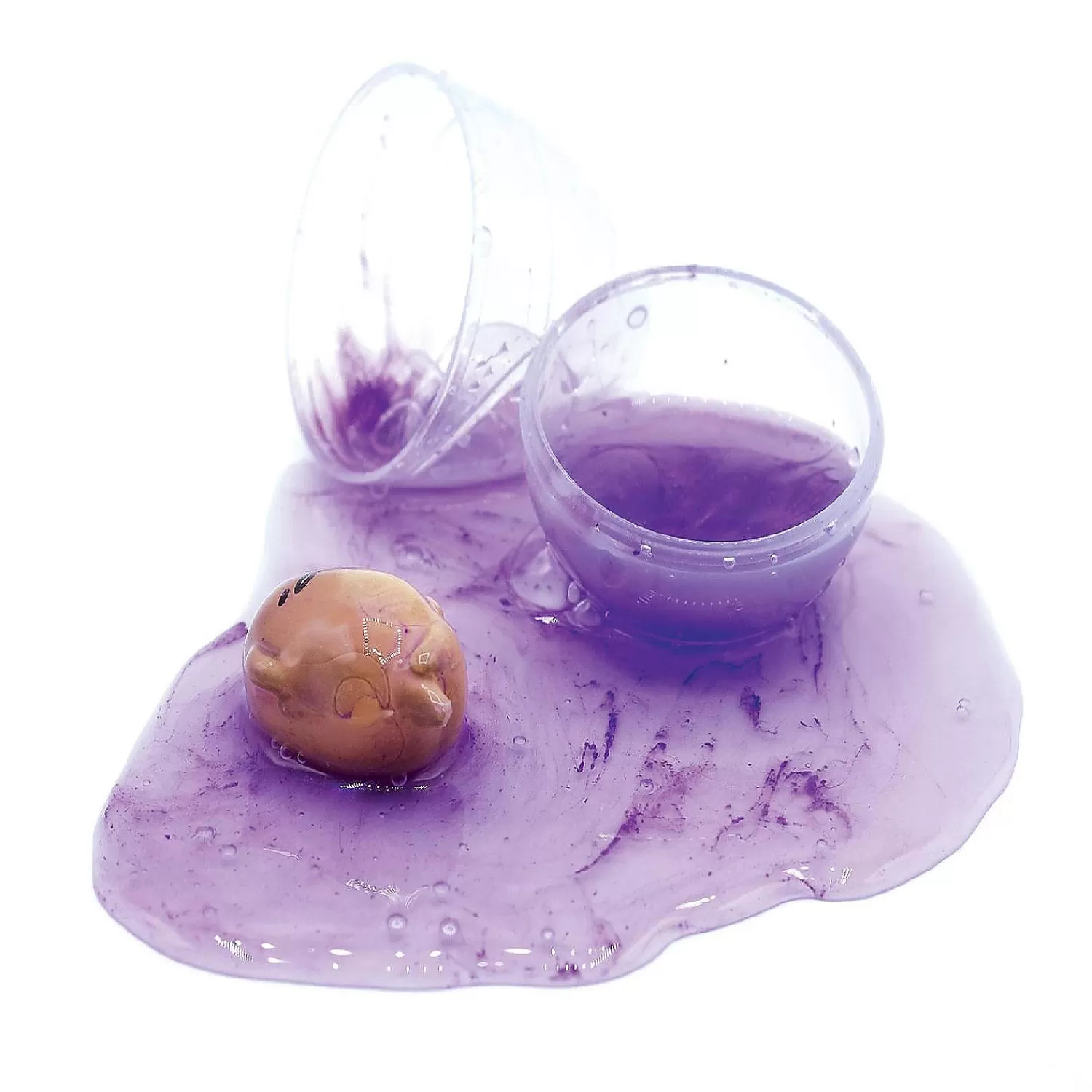 Oriental Trading Play Sets*Gudetama The Lazy Egg Metallic Slime & Mini Figure Purple