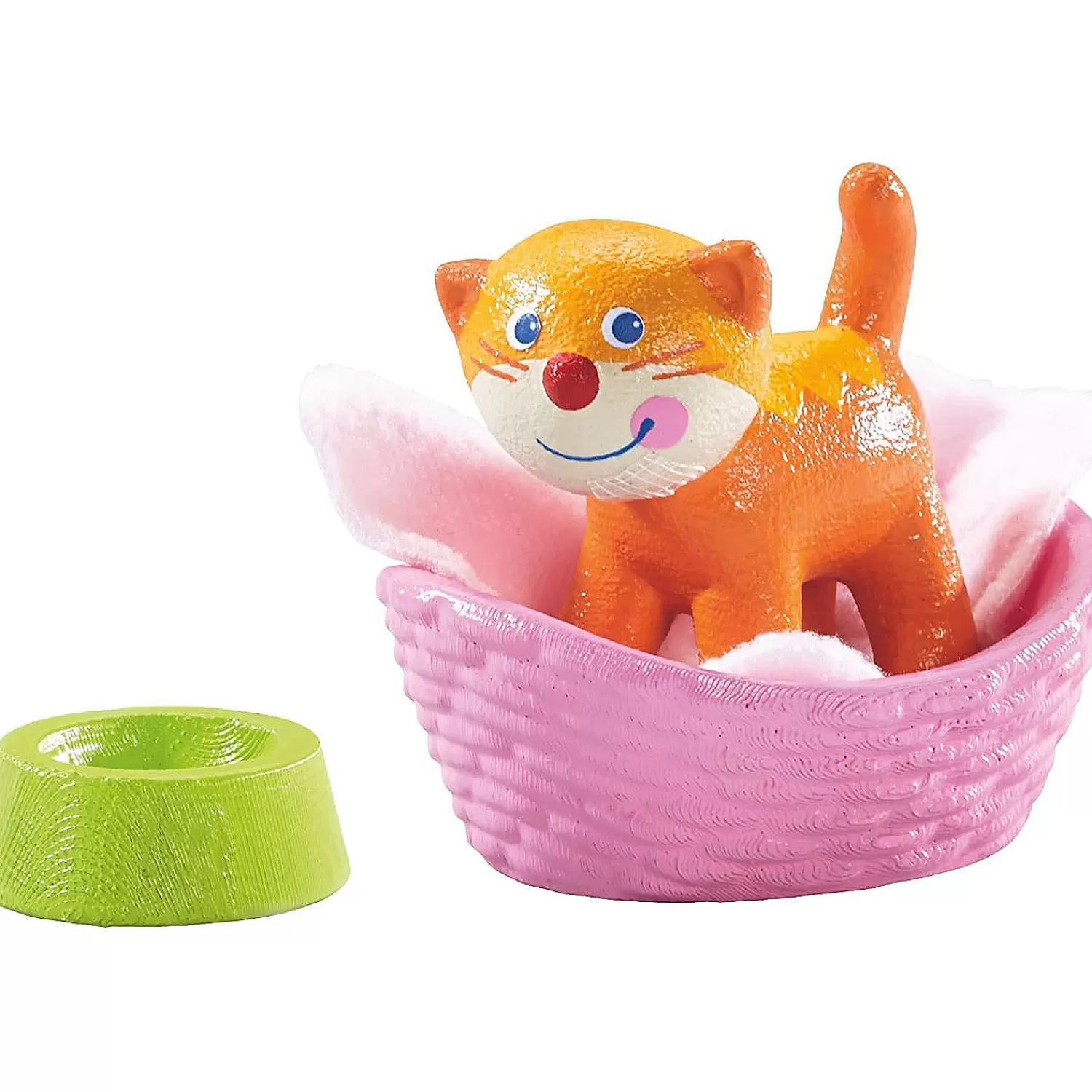 Oriental Trading Character Toys*Haba Little Friends Cat Kiki With Basket, Blanket & Bowl