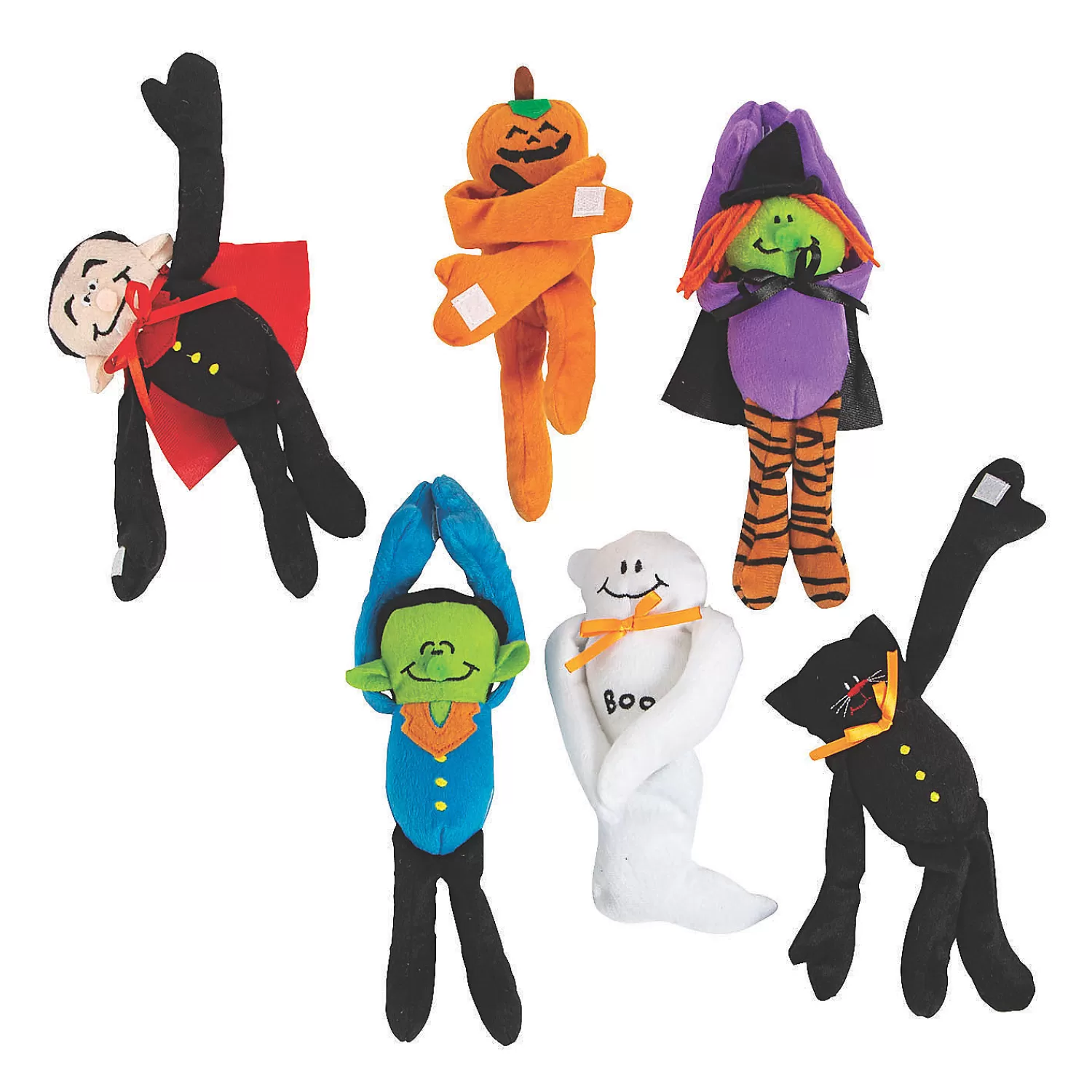 Oriental Trading Stuffed Animals & Plush Toys*Halloween Long Arm Stuffed Friendly Monsters - 12 Pc.