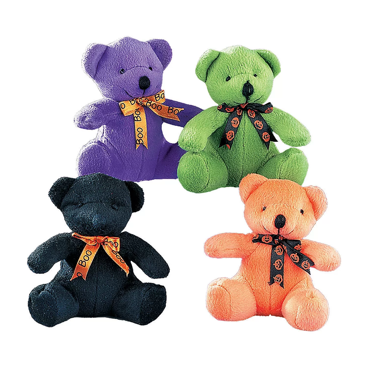 Oriental Trading Stuffed Animals & Plush Toys*Halloween Stuffed Bears With Ribbon - 12 Pc.