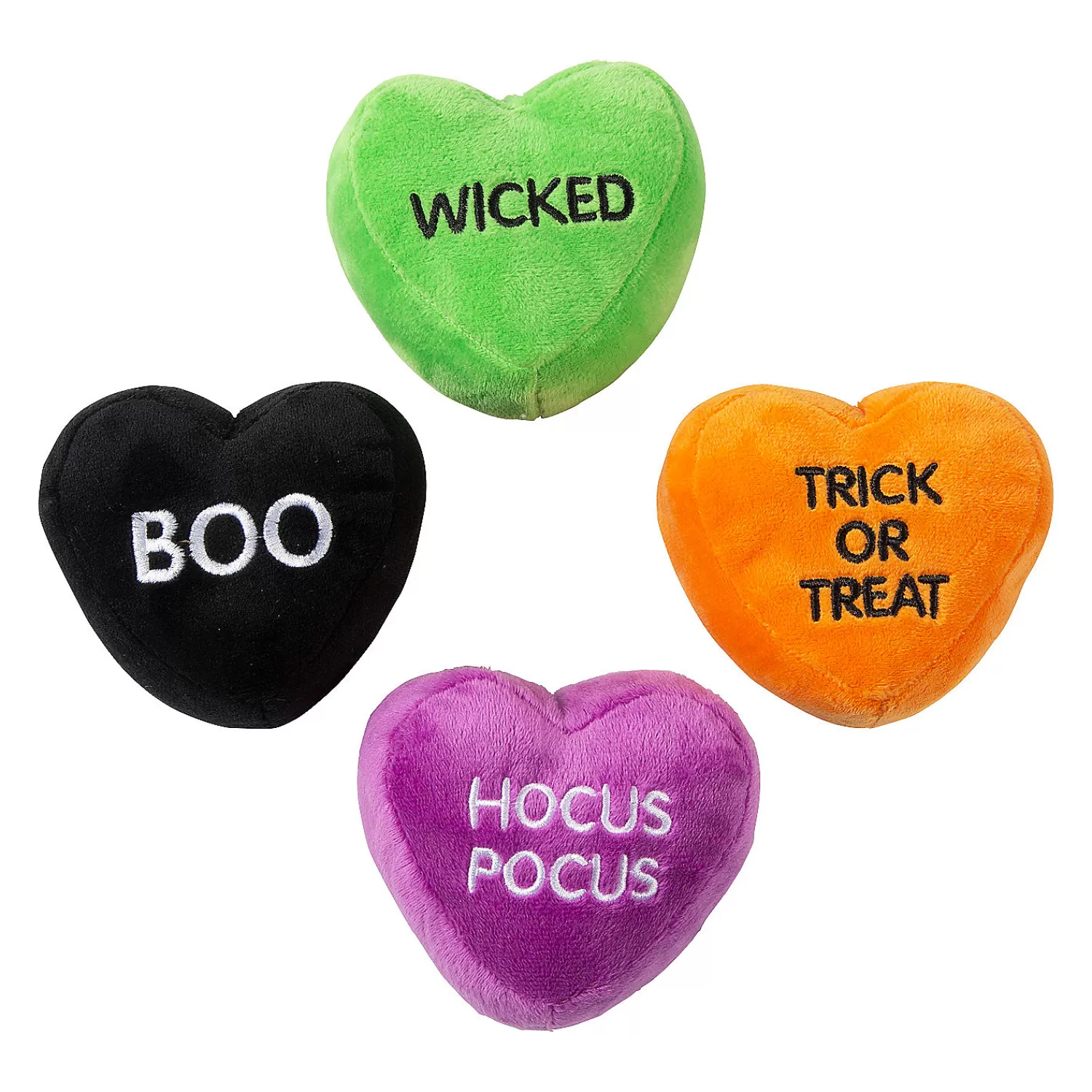 Oriental Trading Stuffed Animals & Plush Toys*Halloween Stuffed Conversation Hearts - 12 Pc.