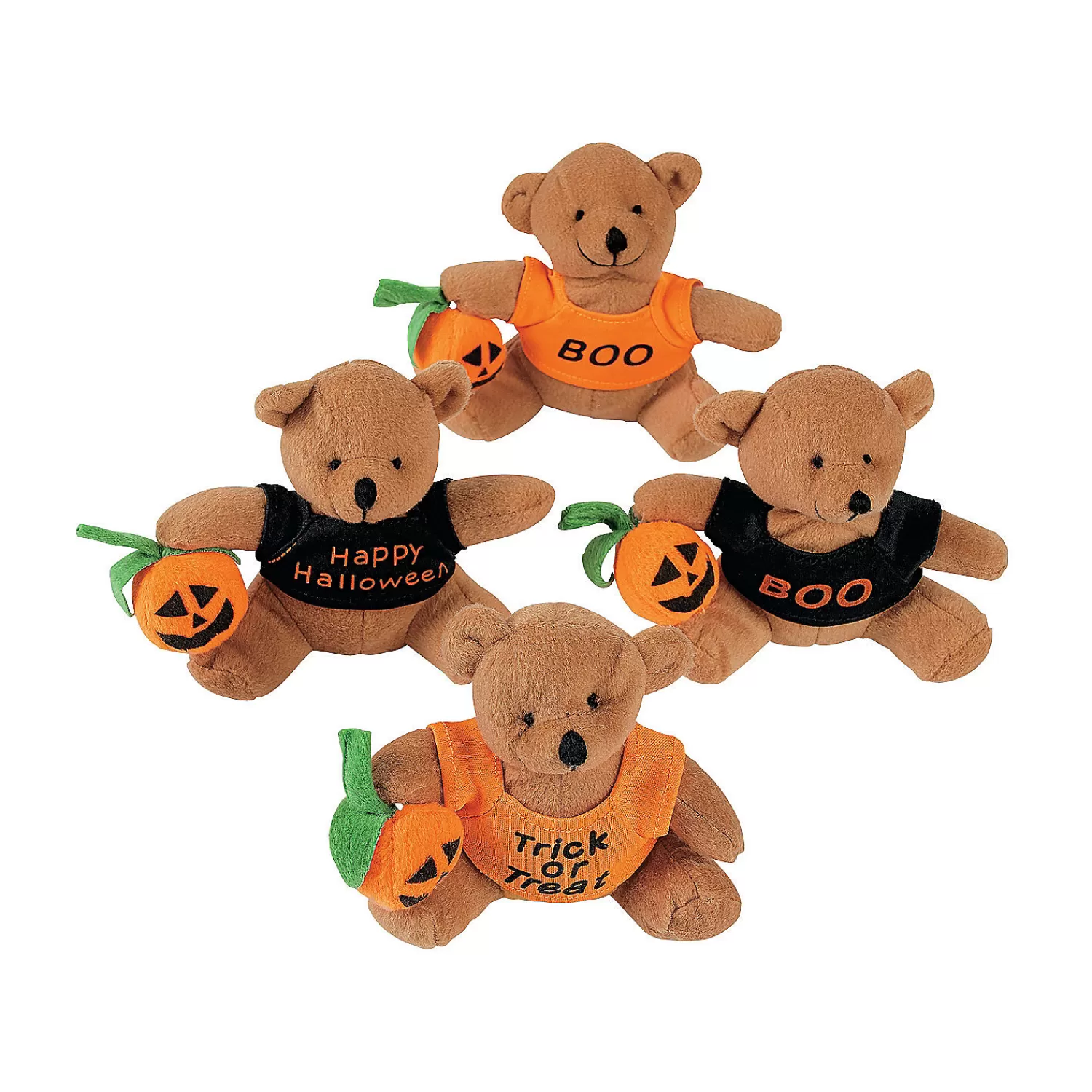 Oriental Trading Stuffed Animals & Plush Toys*Haloween Stuffed Bears With T-Shirt - 12 Pc.