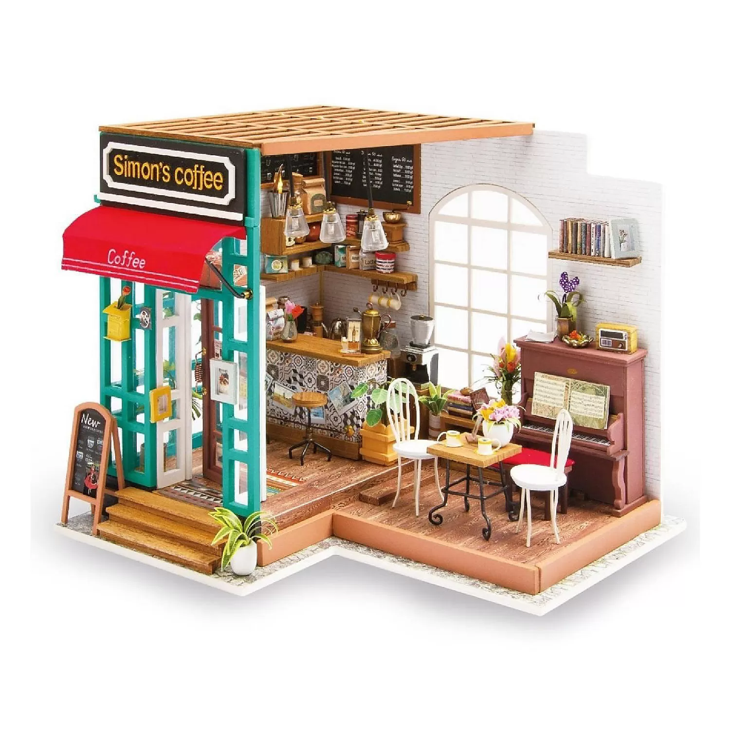 Oriental Trading Puzzles*Handscraft Diy 3D Dollhouse Puzzle - Simon's Coffee