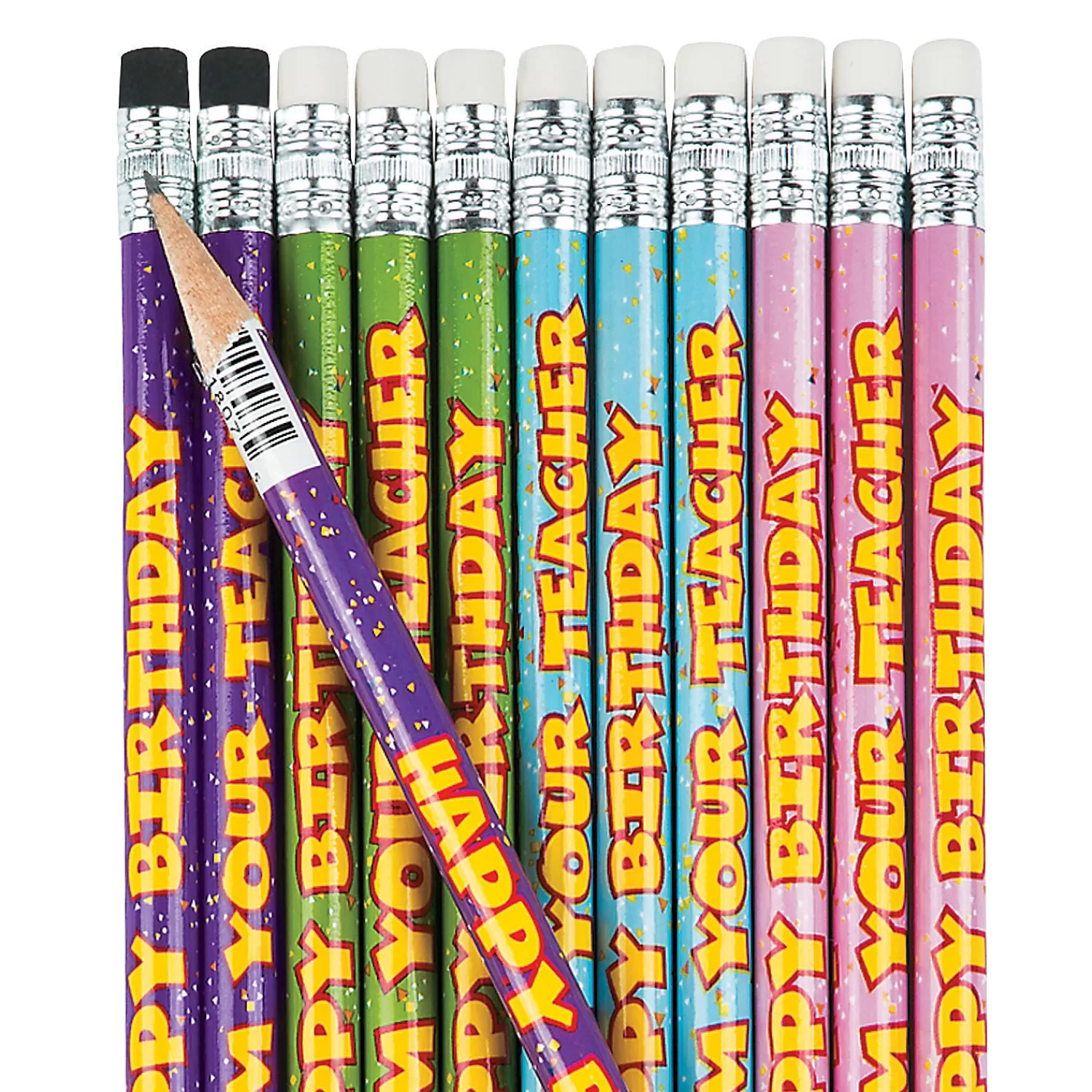 Oriental Trading Pencils*Happy Birthday From Your Teacher Pencils - 24 Pc.