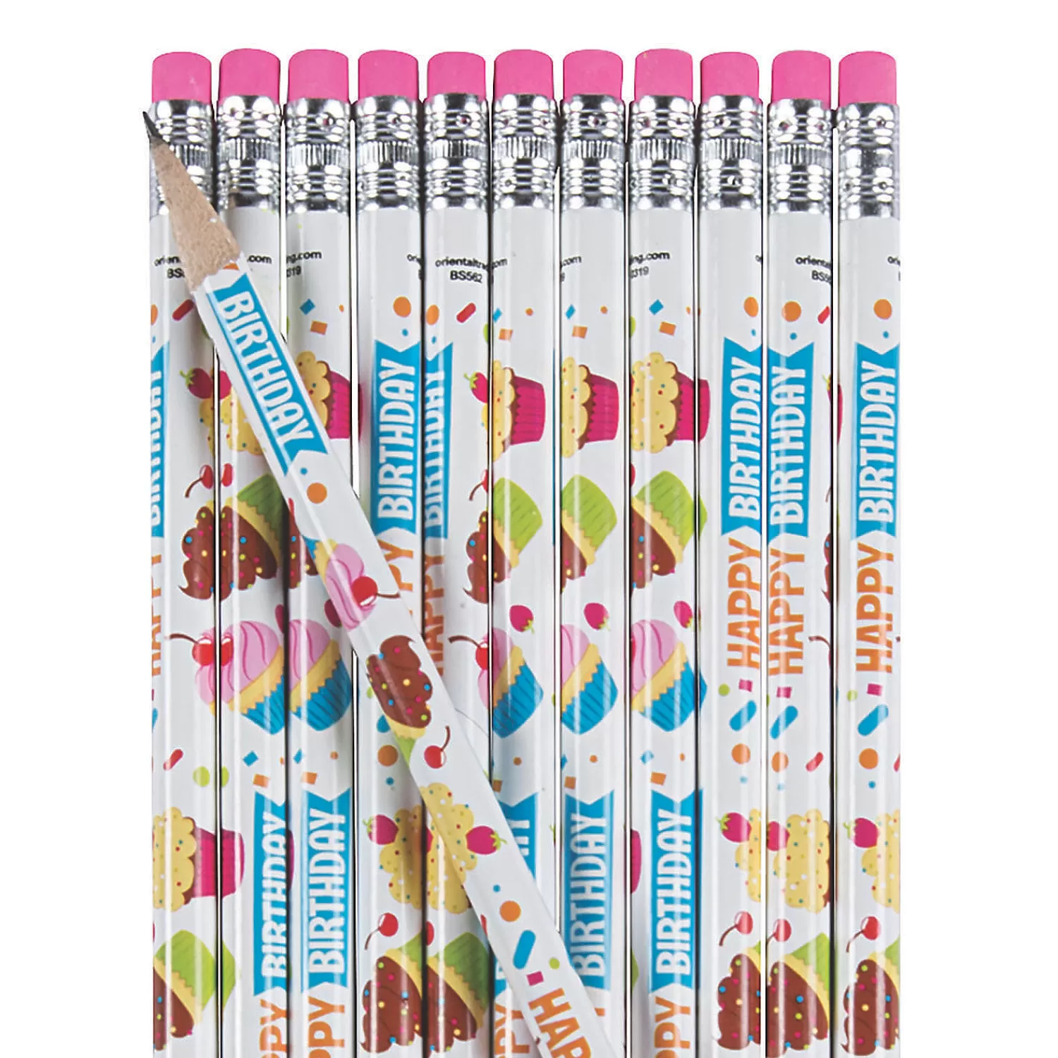 Oriental Trading Pencils*Happy Birthday Treats Pencils - 24 Pc.