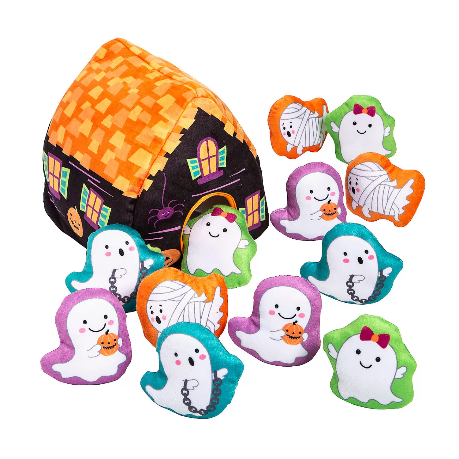 Oriental Trading Stuffed Animals & Plush Toys*Haunted House With Stuffed Peekaboo Figures - 13 Pc.