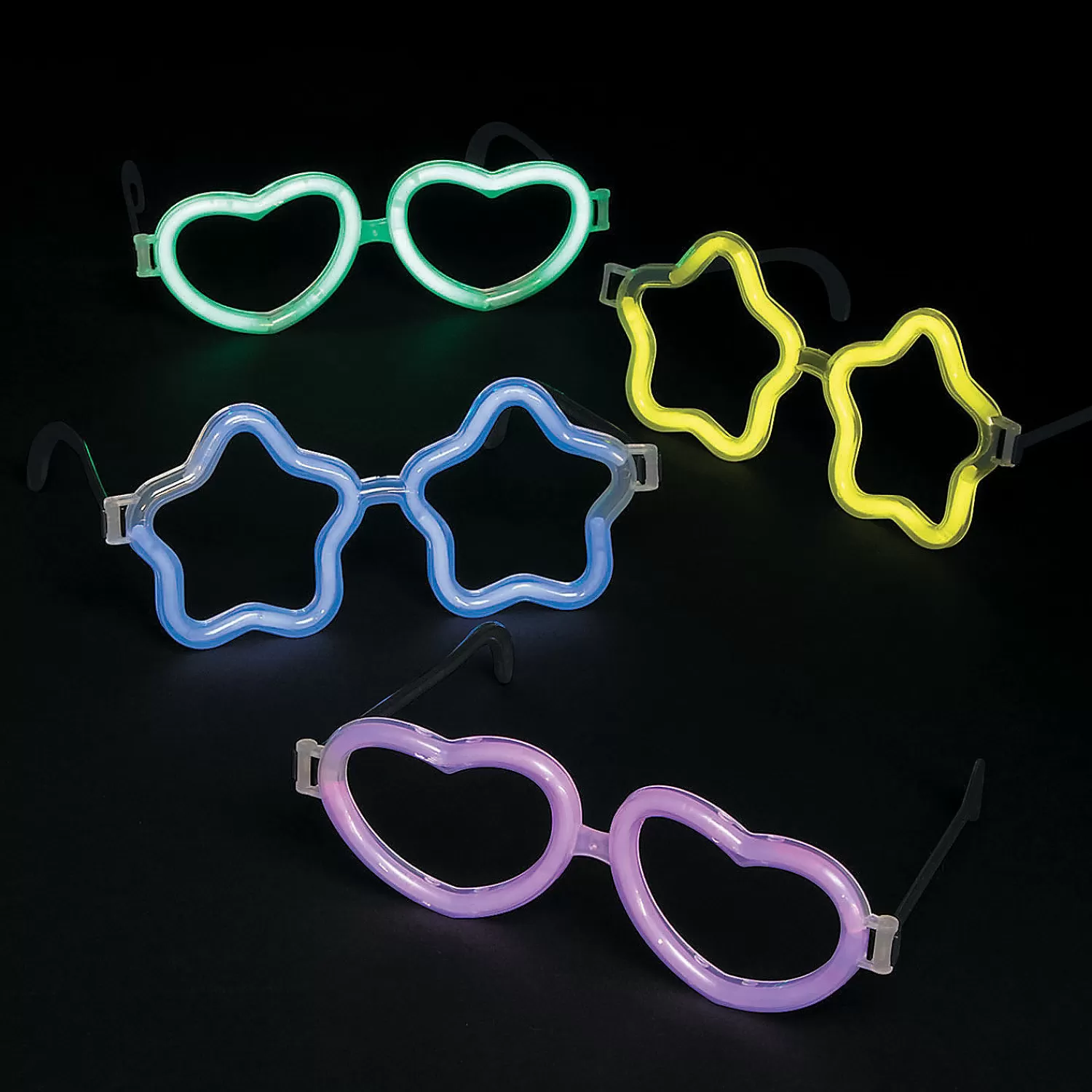 Oriental Trading Glow Jewelry*Heart & Star Glow Stick Glasses - 12 Pc.