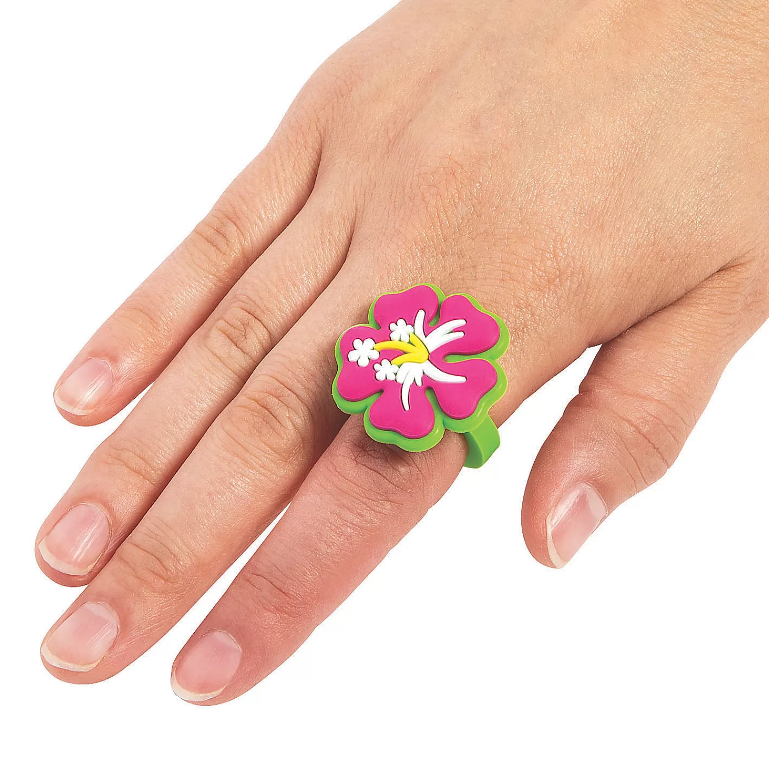 Oriental Trading Rings*Hibiscus Rings - 12 Pc.