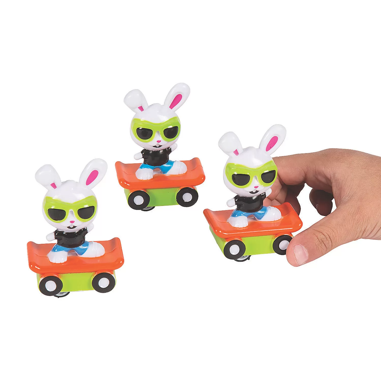 Oriental Trading Toy Cars*Hip Hop Bunny Pull-Back Toys - 12 Pc.