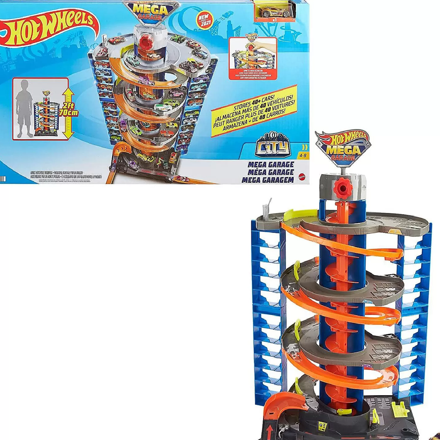 Oriental Trading Toy Cars*Hot Wheels City Mega Garage Playset With 1 Vehicle