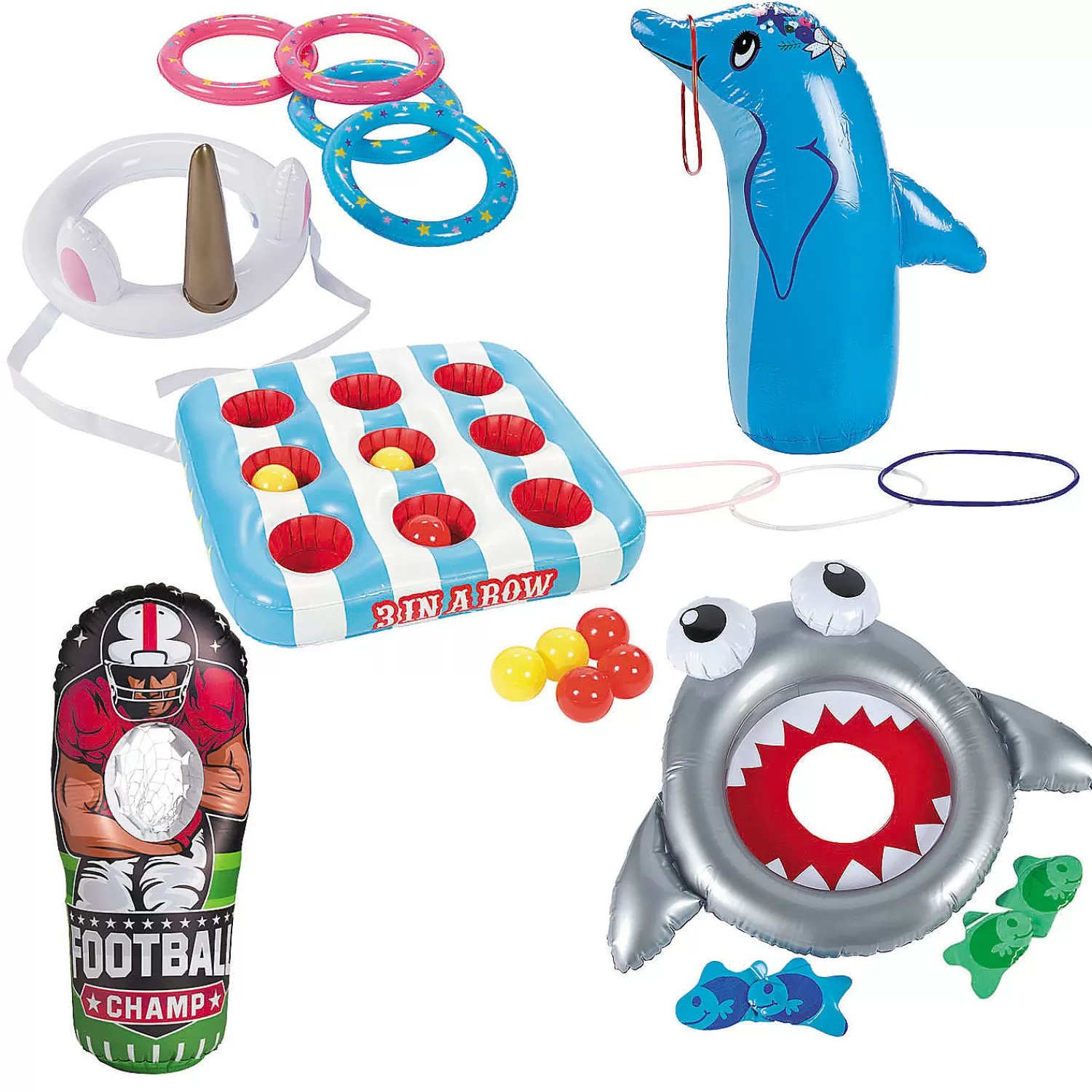 Oriental Trading Games*Inflatable Games Boredom Buster Kit - 5 Games