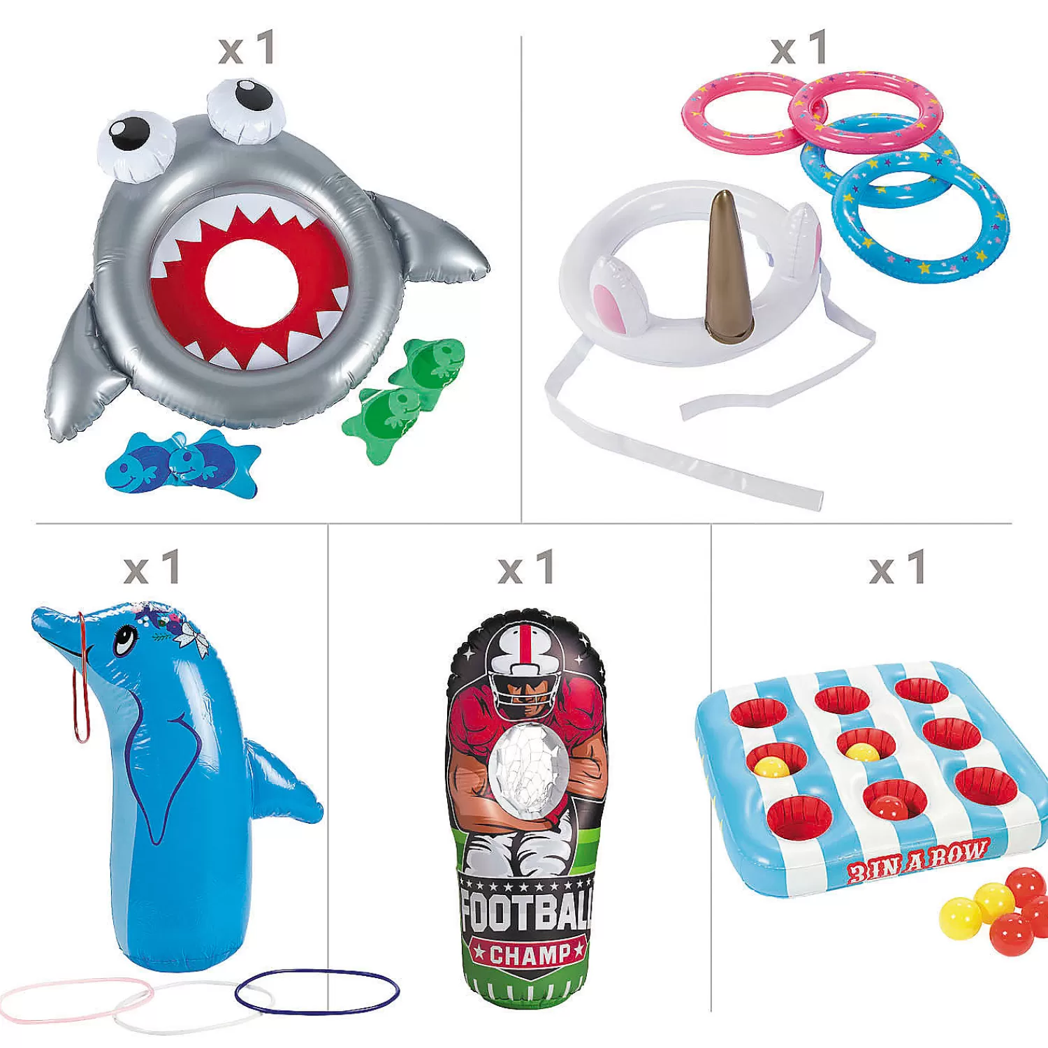 Oriental Trading Games*Inflatable Games Boredom Buster Kit - 5 Games