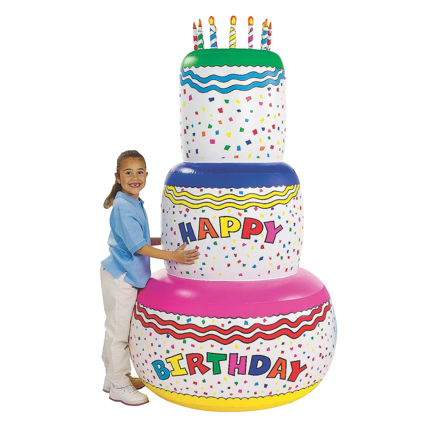 Oriental Trading Inflatable Toys*Jumbo Inflatable Birthday Cake