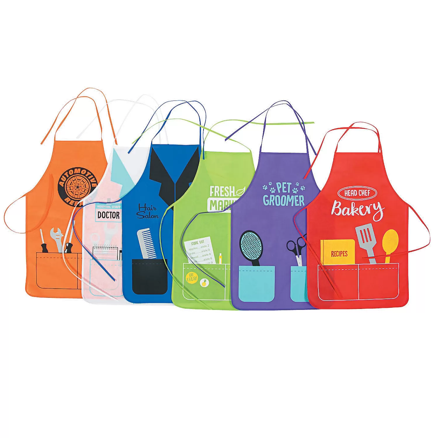 Oriental Trading Pretend Play*Kid's Career Printed Aprons - 12 Pc.