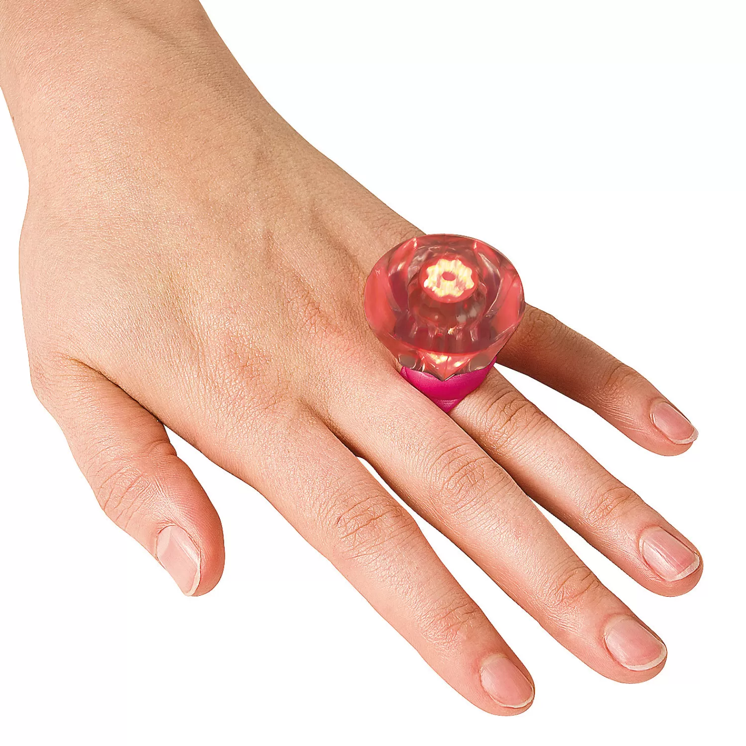 Oriental Trading Rings*Kids' Light-Up Diamond-Shaped Rings - 12 Pc.