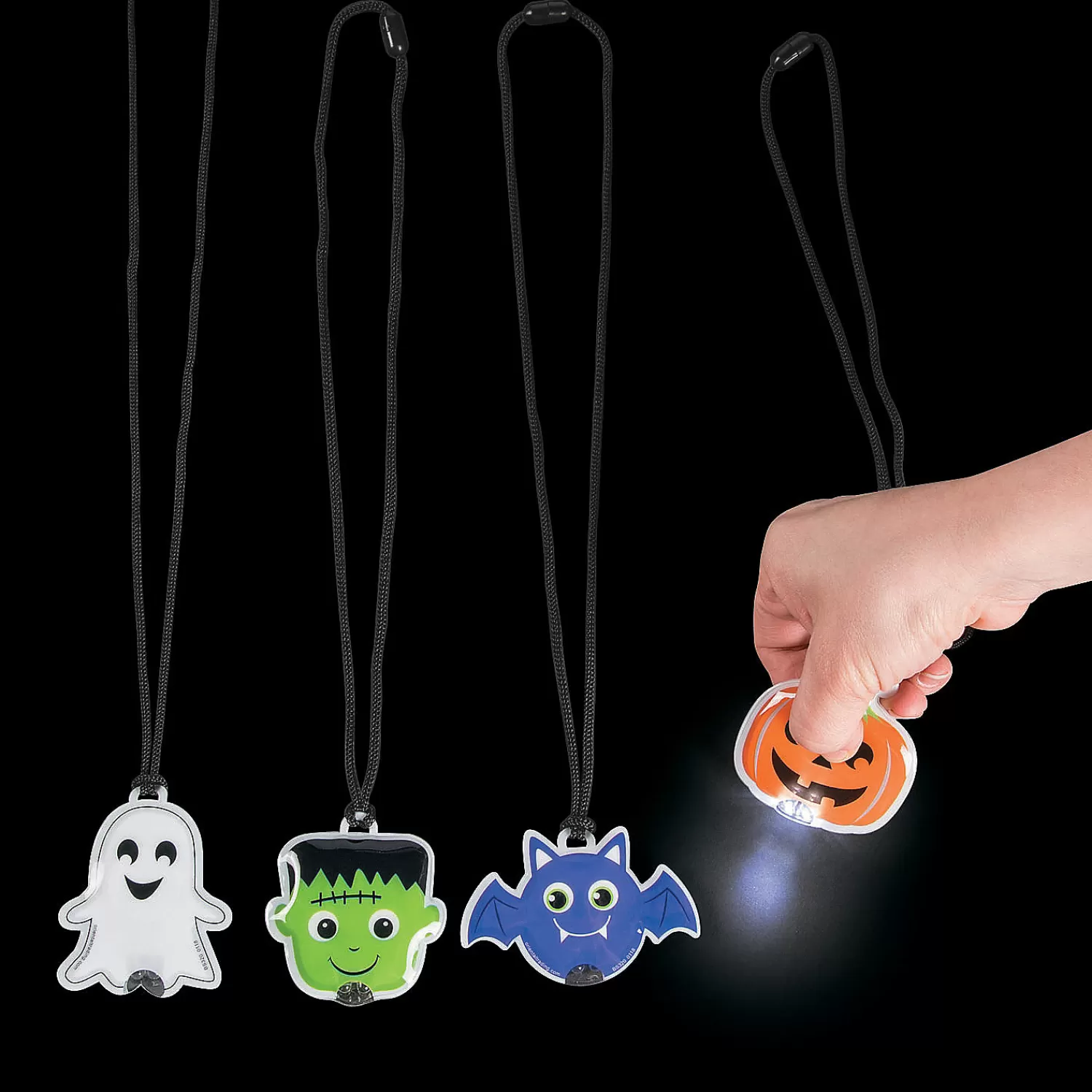 Oriental Trading Light Up & Flashing Toys*Light-Up Halloween Character Necklaces - 12 Pc.