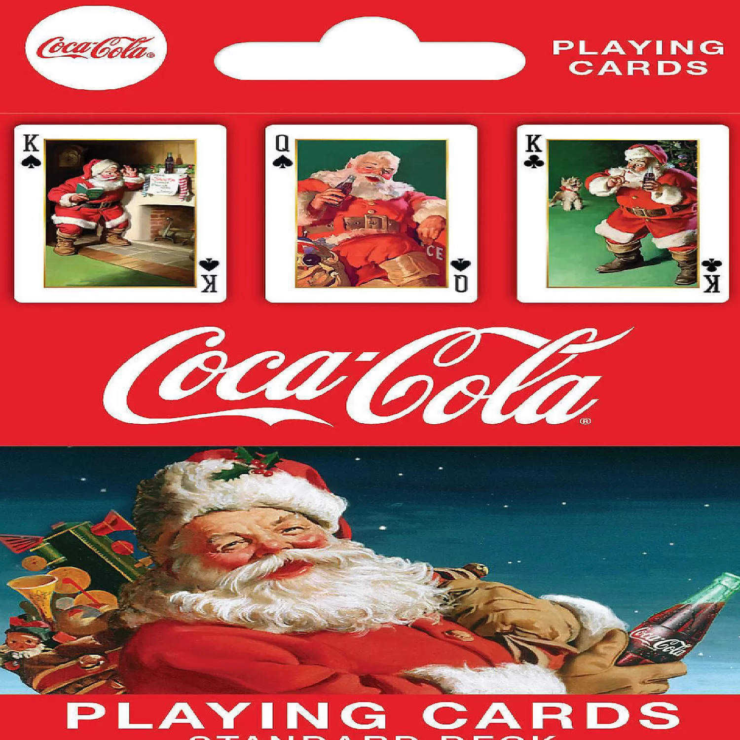 Oriental Trading Playing Cards*Masterpieces Coca-Cola Playing Cards Santa