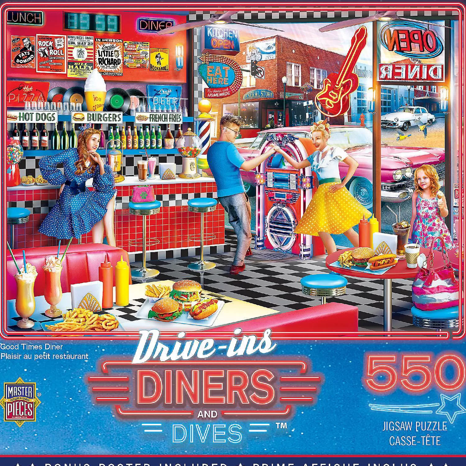 Oriental Trading Puzzles*Masterpieces Good Times Diner 550 Piece