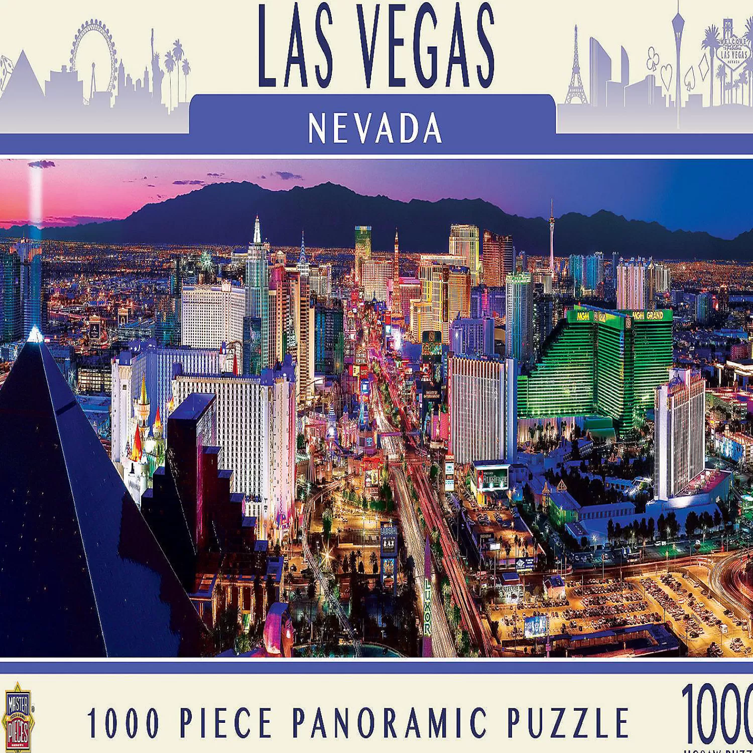 Oriental Trading Puzzles*Masterpieces Las Vegas Nv Panoramic 1000 Piece