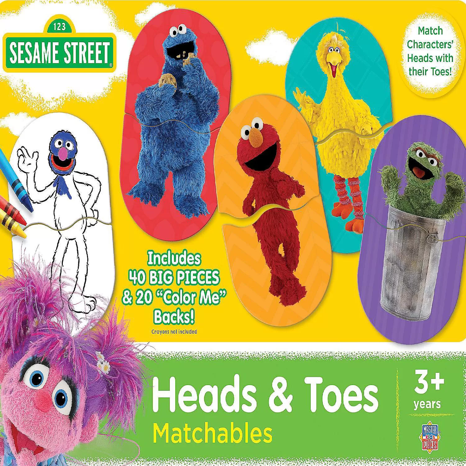 Oriental Trading Playing Cards*Masterpieces Sesame Street Heads And Toes Matching Puzzle