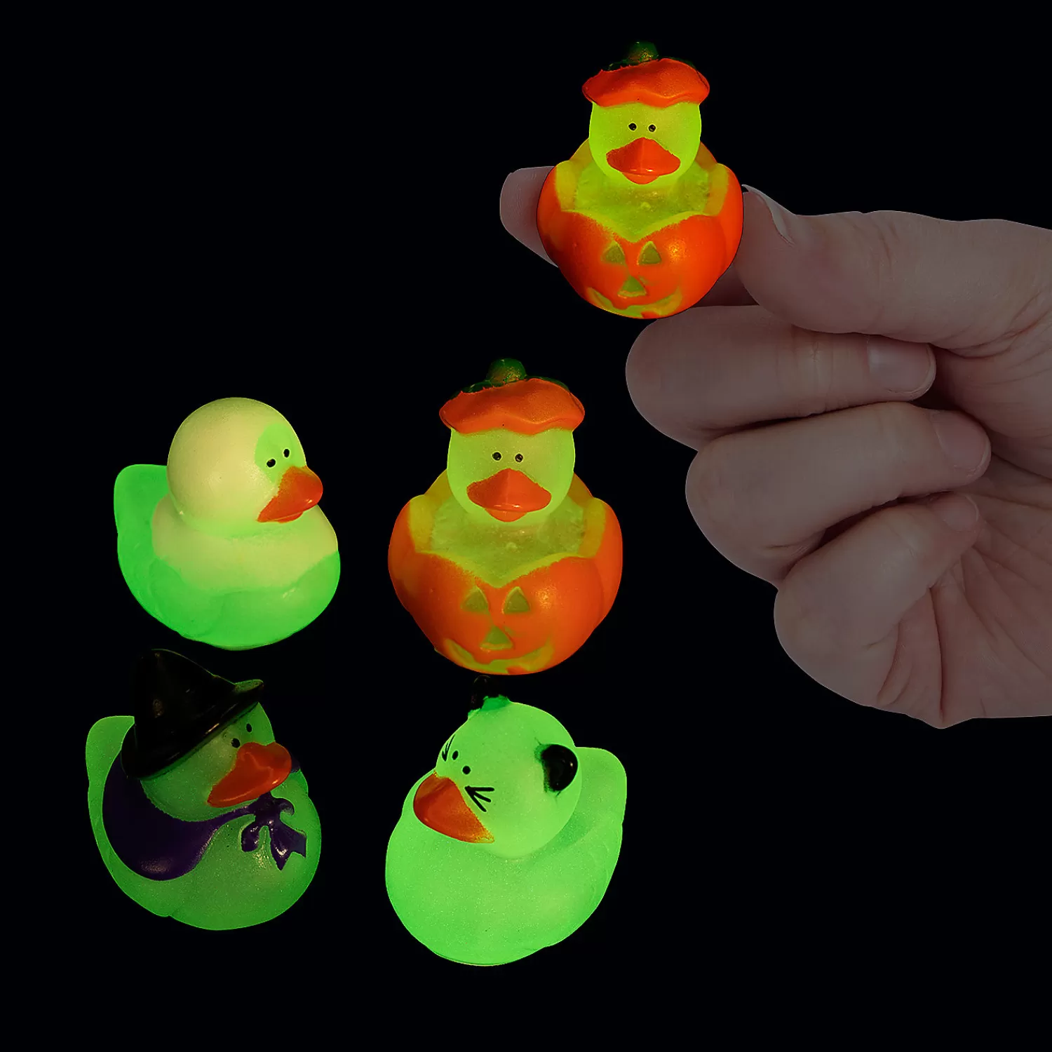 Oriental Trading Rubber Duckies*Mini Glow-In-The-Dark Halloween Rubber Ducks - 24 Pc.