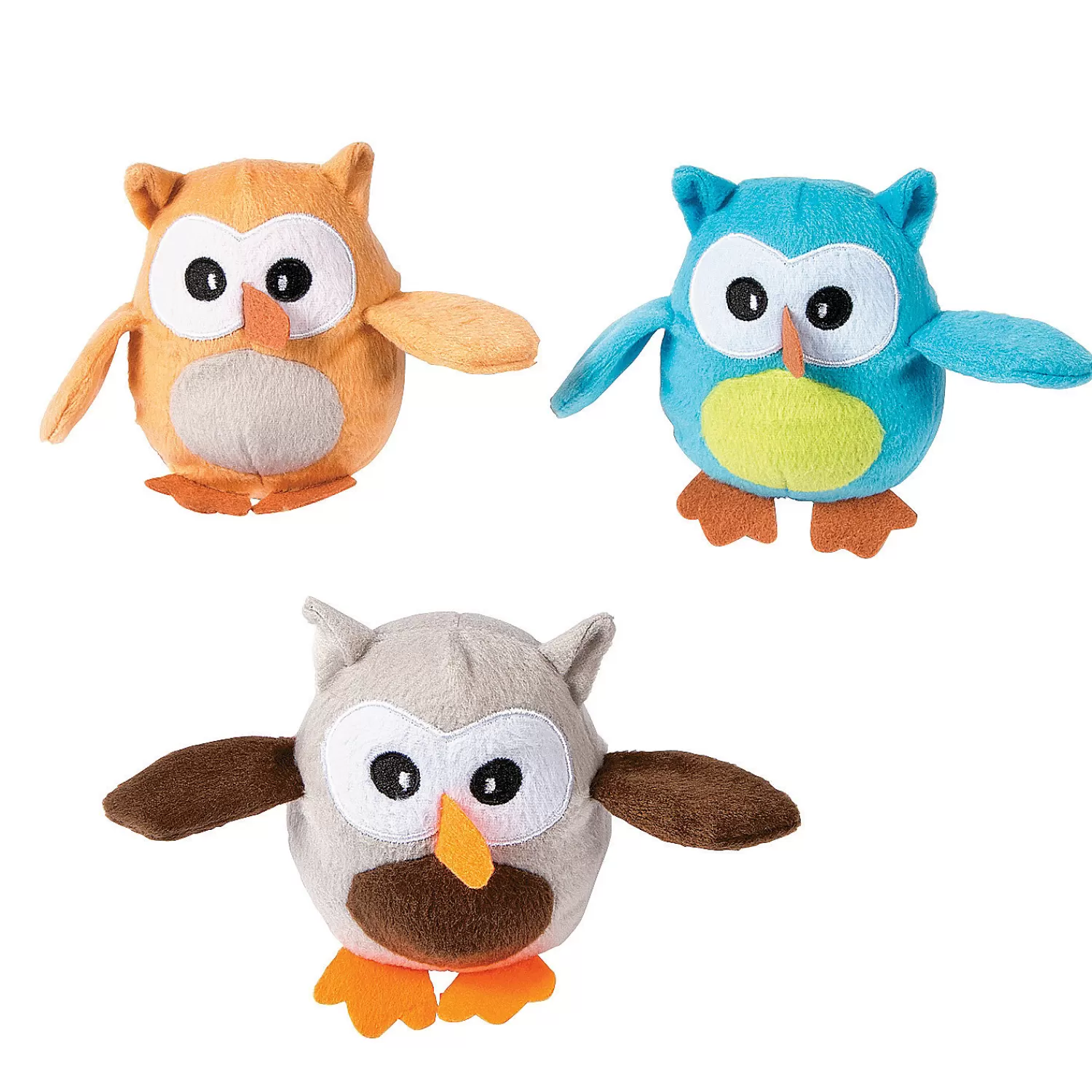 Oriental Trading Stuffed Animals & Plush Toys*Mini Plump Stuffed Owls - 12 Pc.