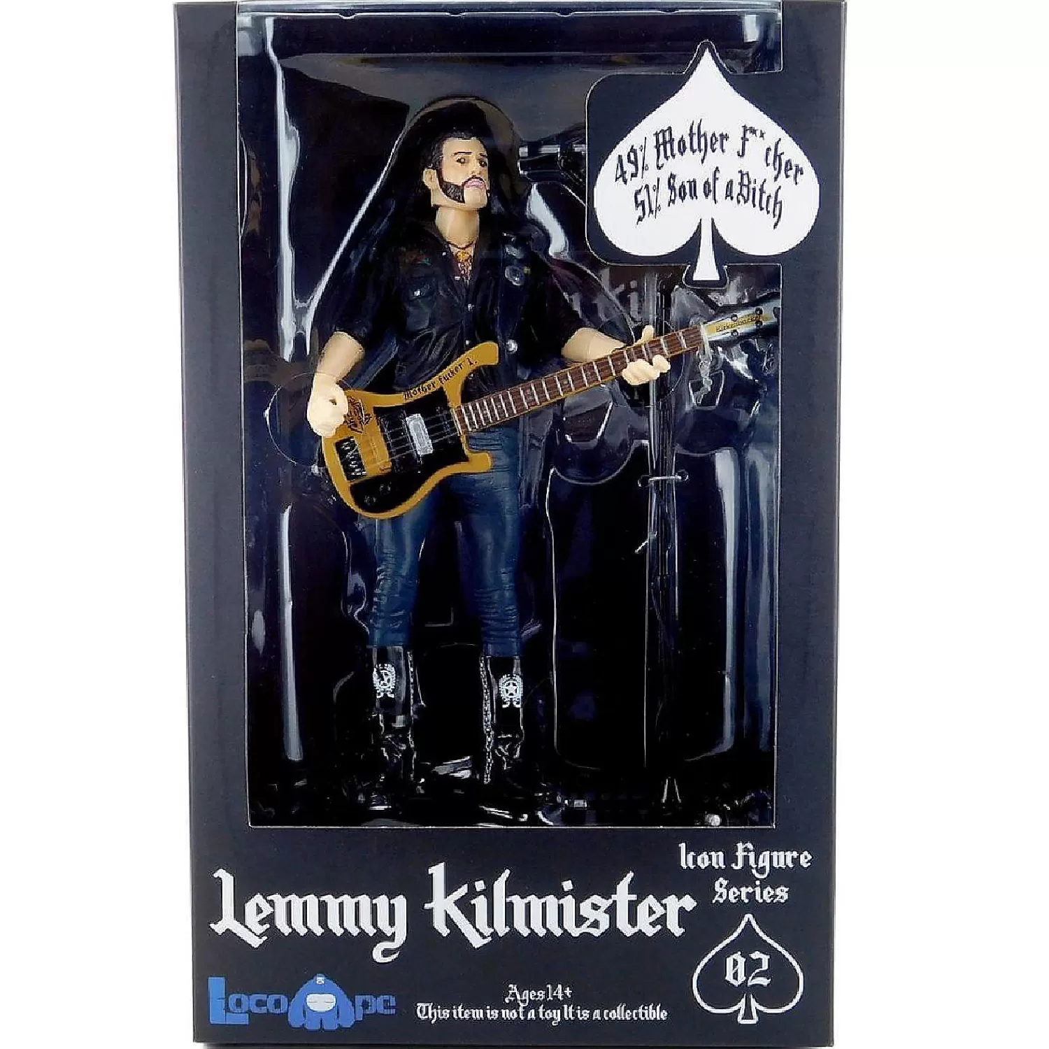 Oriental Trading Character Toys*Motorhead Lemmy Kilmister Deluxe Figure Guitar Black Pickguard