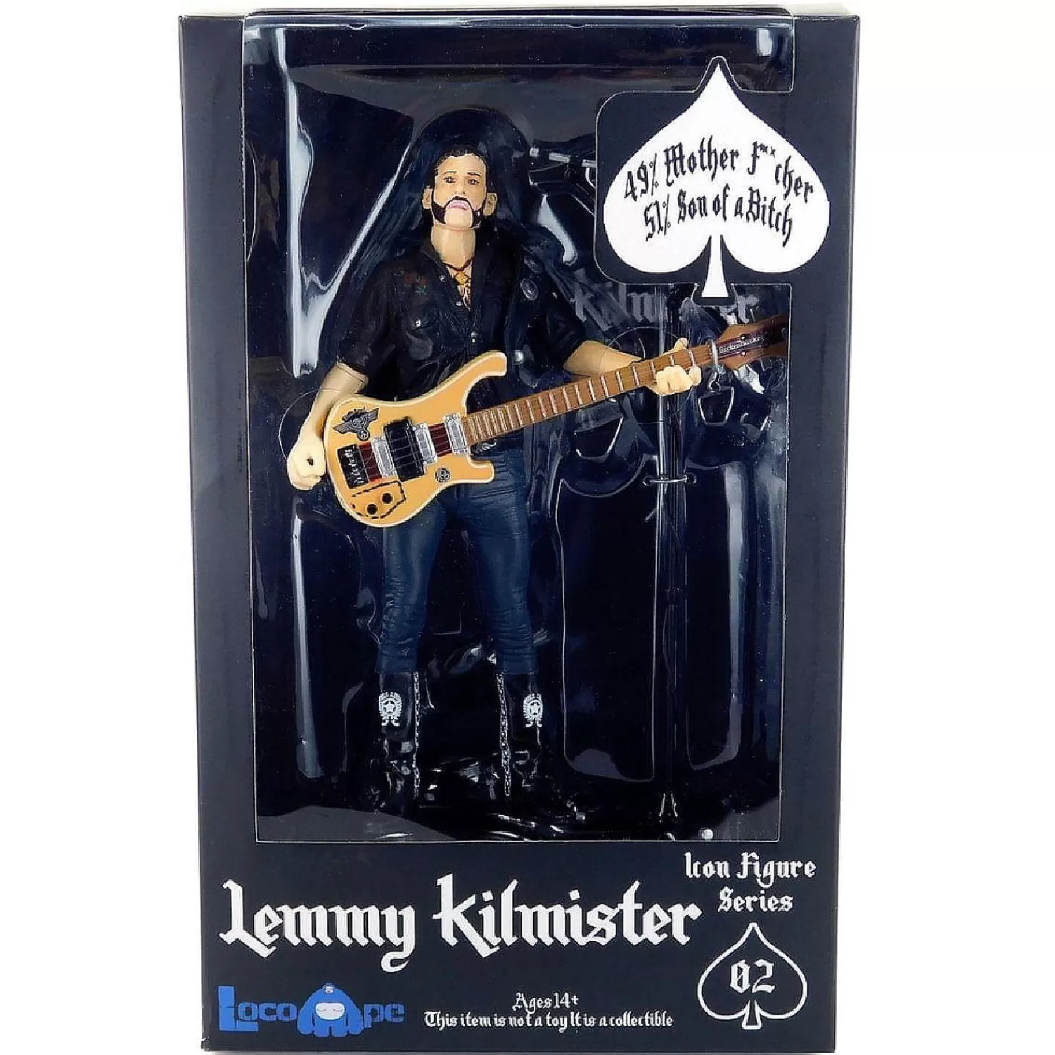 Oriental Trading Character Toys*Motorhead Lemmy Kilmister Deluxe Figure Rickenbacker Guitar Eagle