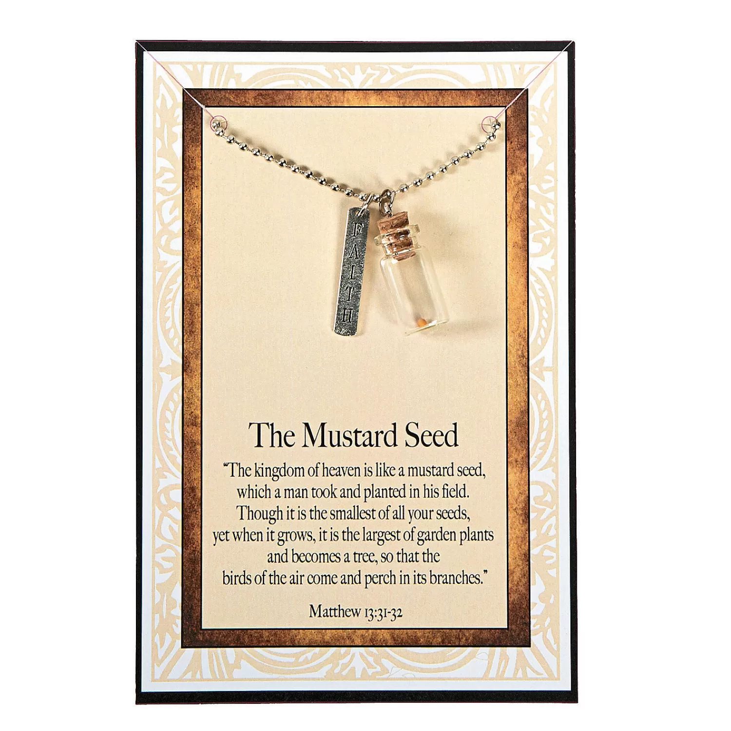 Oriental Trading Necklaces*Mustard Seed Necklaces With Card - 12 Pc.