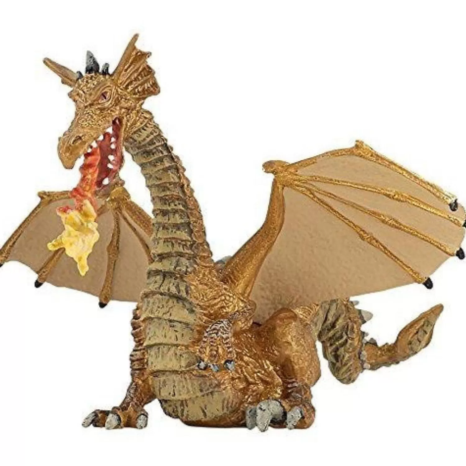 Oriental Trading Character Toys*Papo Gold Dragon With Flame