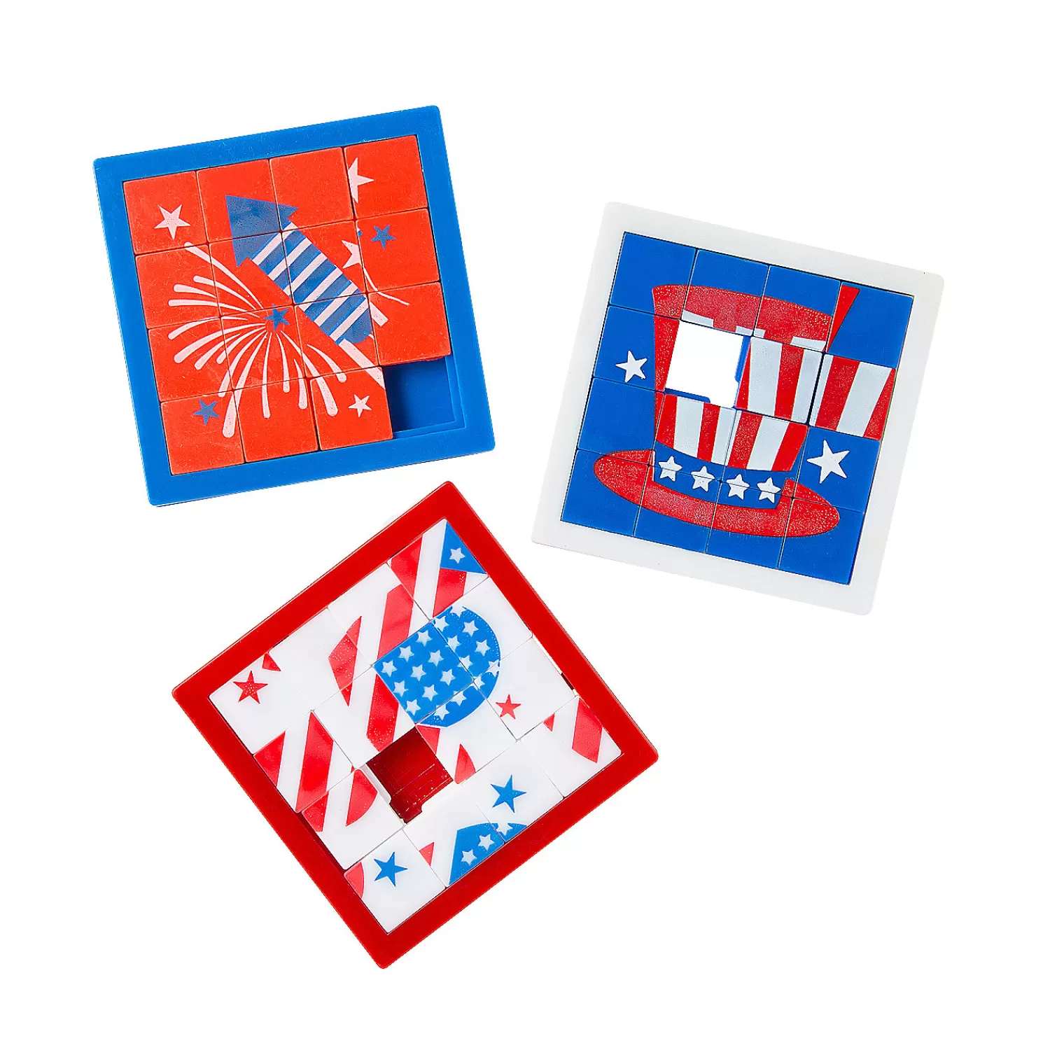 Oriental Trading Puzzles*Patriotic Slide Puzzles - 12 Pc.