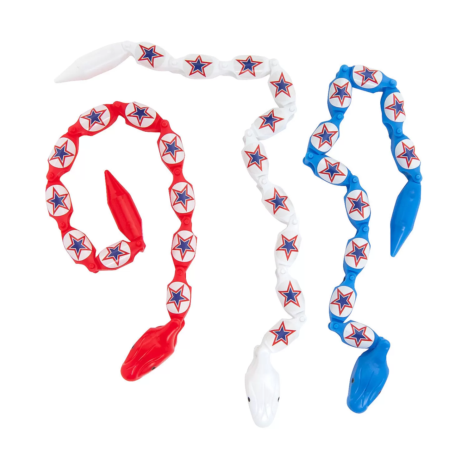 Oriental Trading Character Toys*Patriotic Wiggle Snakes- 24 Pc.