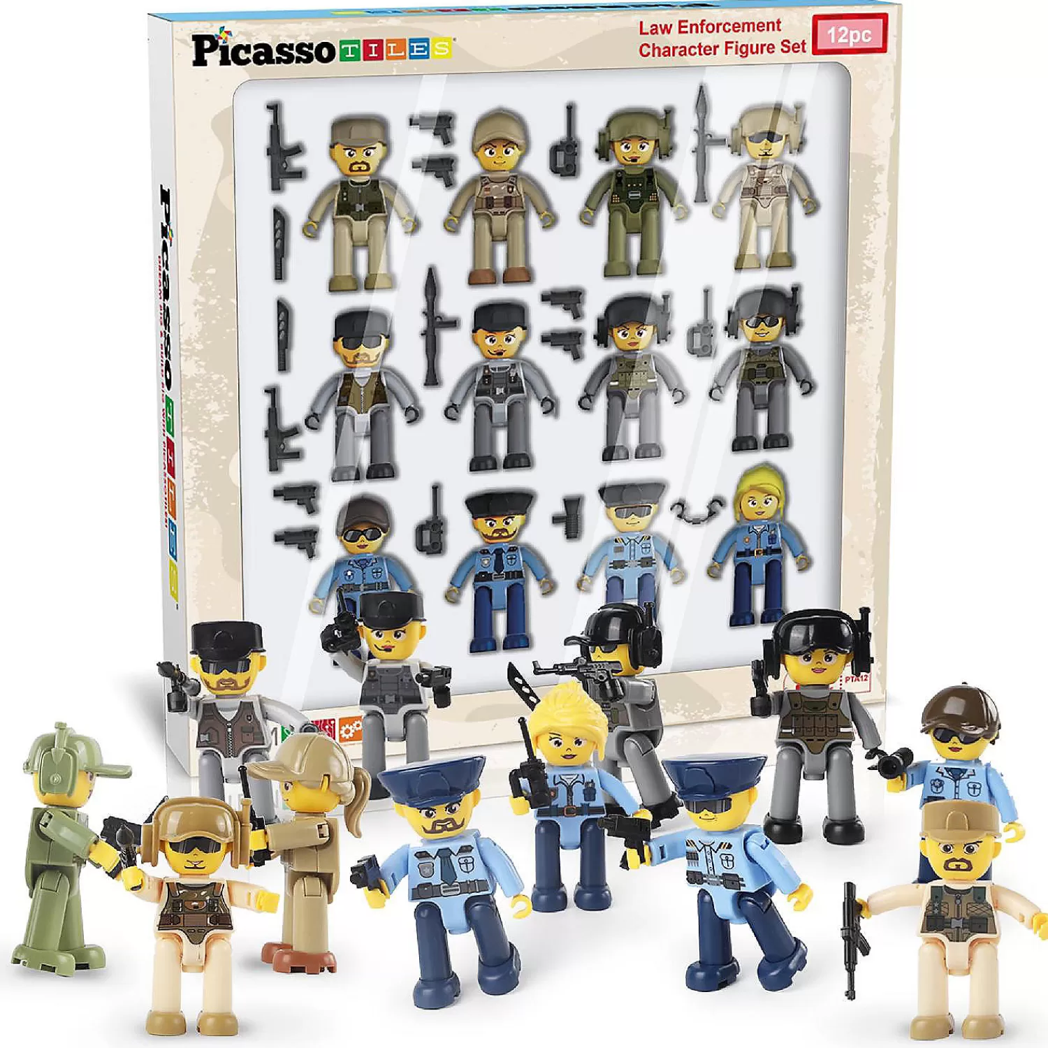 Oriental Trading Character Toys*Picassotiles 12 Piece Law Enforcement Character Figure Set