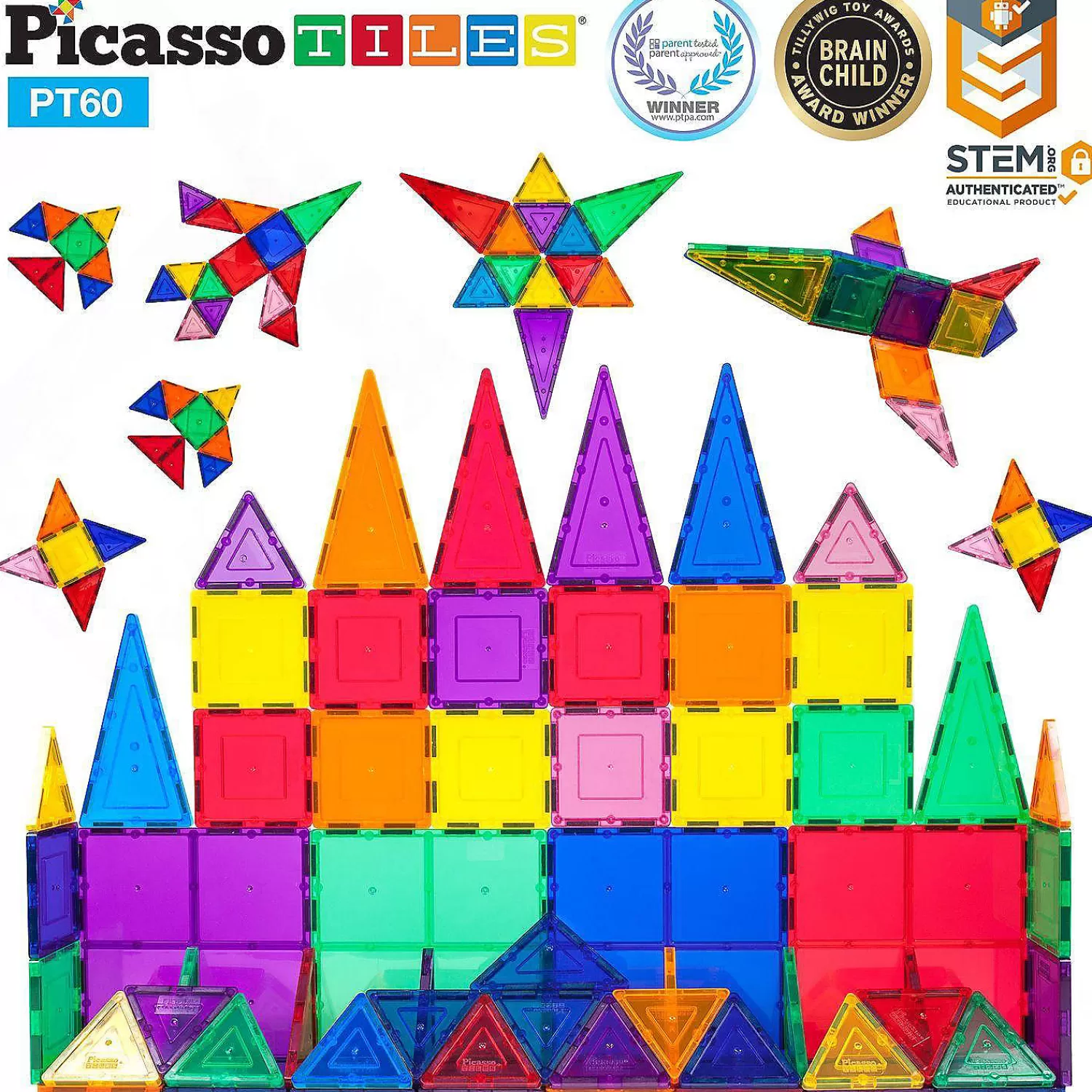 Oriental Trading Building Blocks*Picassotiles - 60 Piece Set Magnet Building Tiles