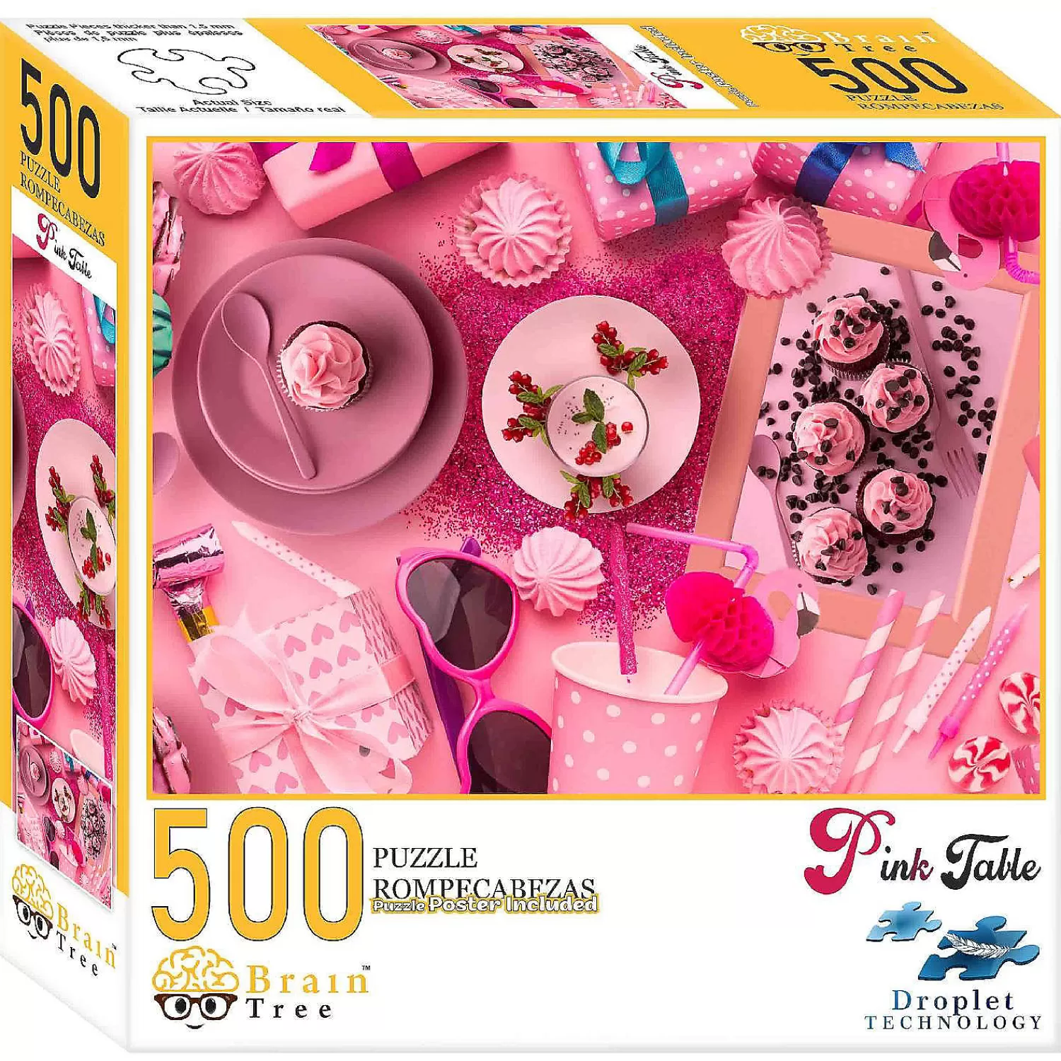 Oriental Trading Puzzles*Pink Table Jigsaw Unique Puzzles - Premium Quality - 500 Pieces