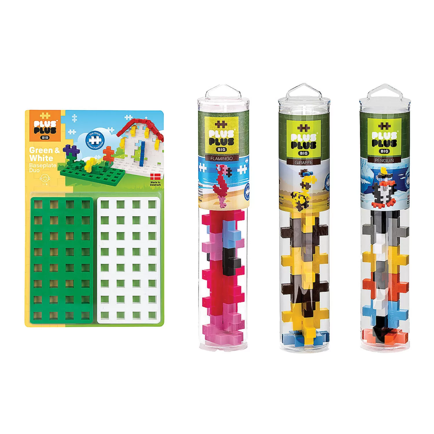 Oriental Trading Puzzles*Plus-Plus® Big Zoo Tubes & Baseplate Bundle