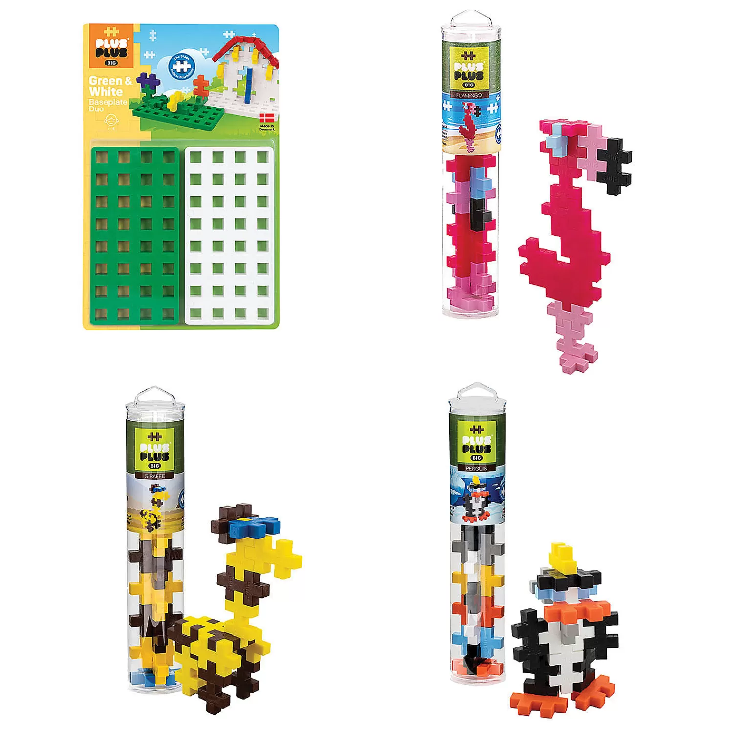 Oriental Trading Puzzles*Plus-Plus® Big Zoo Tubes & Baseplate Bundle