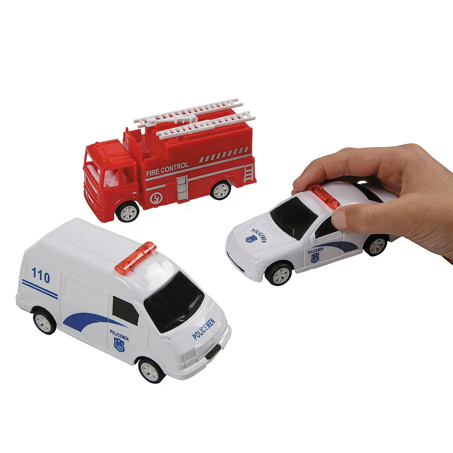 Oriental Trading Toy Cars*Rescue Pull-Back Vehicles - 12 Pc.