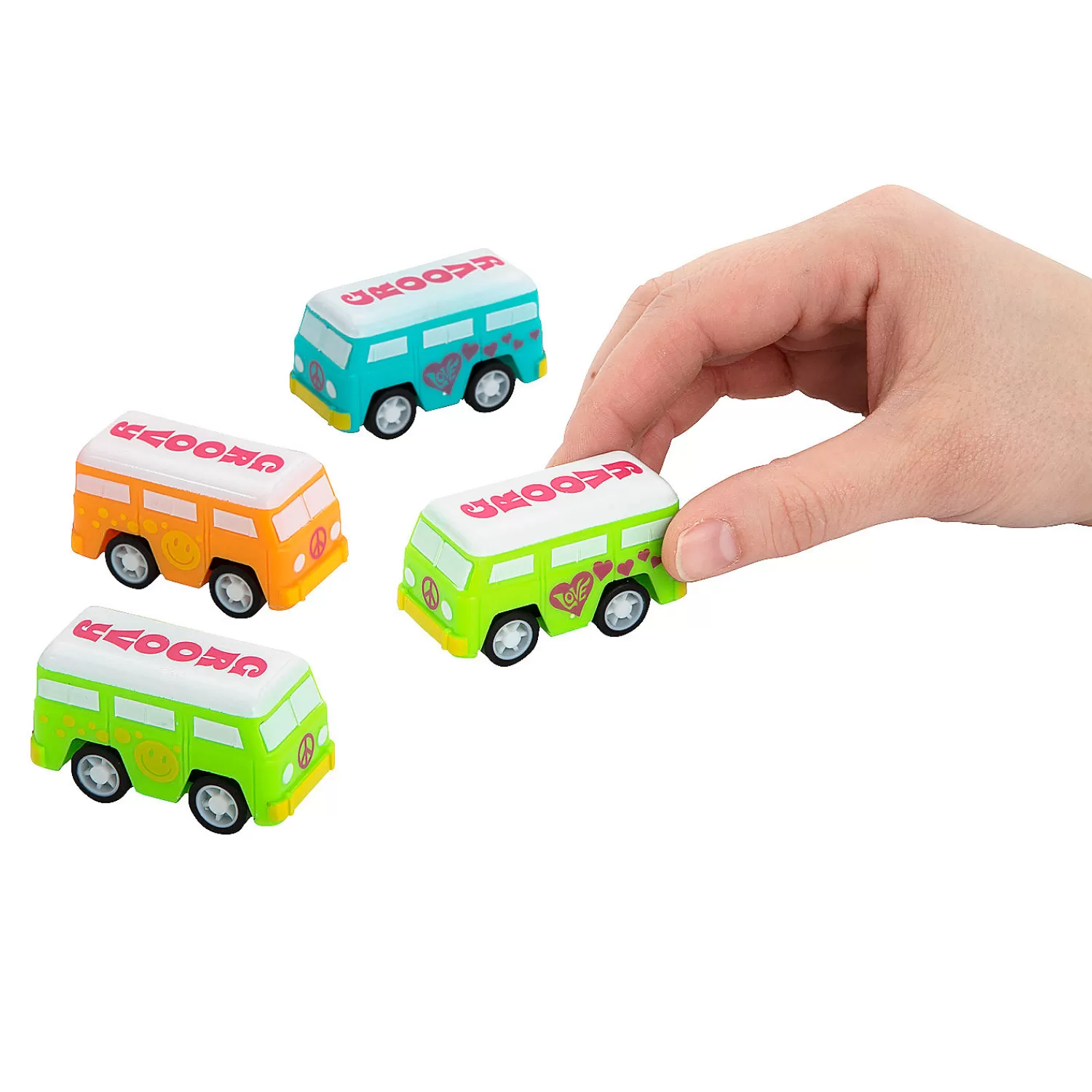 Oriental Trading Toy Cars*Retro Van Pullback Toys - 12 Pc.