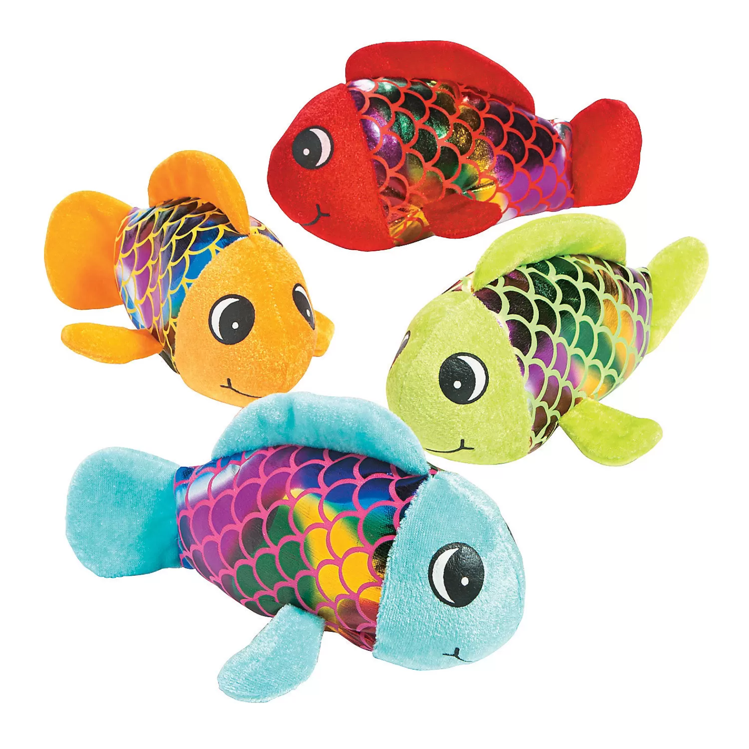 Oriental Trading Stuffed Animals & Plush Toys*Shiny Scales Stuffed Fish - 12 Pc.