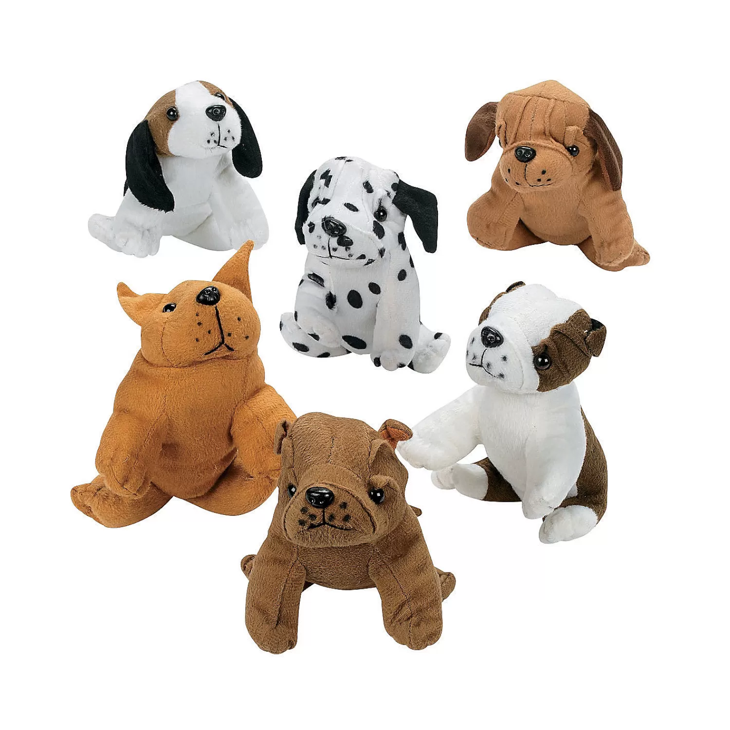 Oriental Trading Stuffed Animals & Plush Toys*Sitting Stuffed Dogs - 12 Pc.