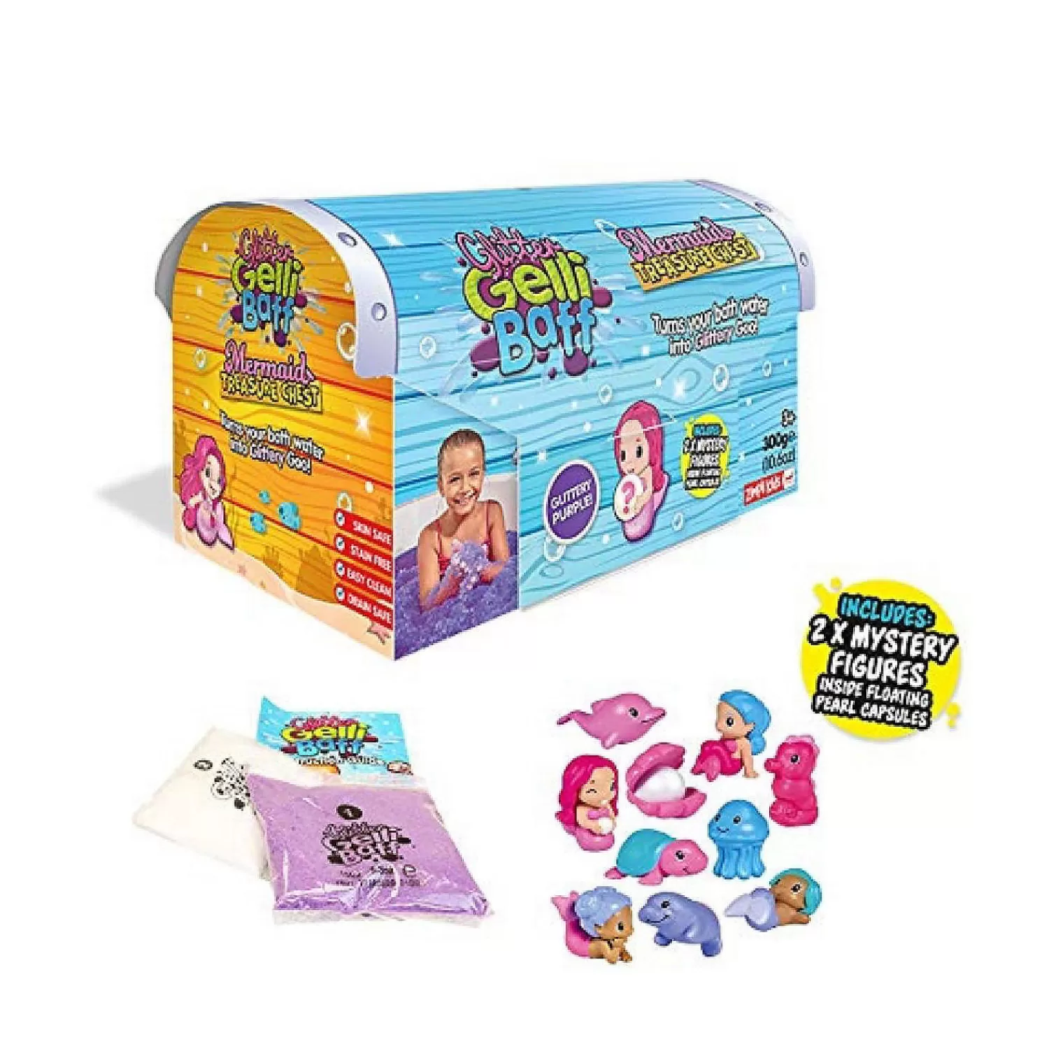 Oriental Trading Play Sets*Slime Gelli Baff - Glittery Purple - 2 Mystery Figures