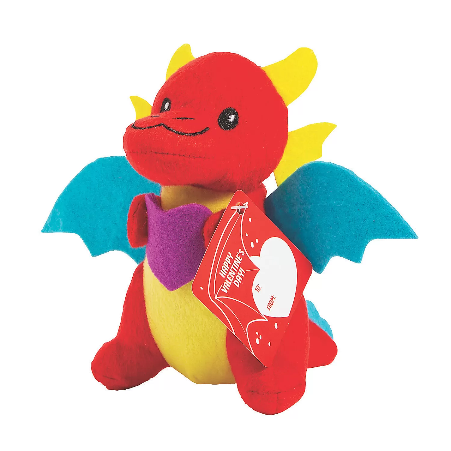 Oriental Trading Stuffed Animals & Plush Toys*Stuffed Dragon Valentine Exchanges With Card For 12