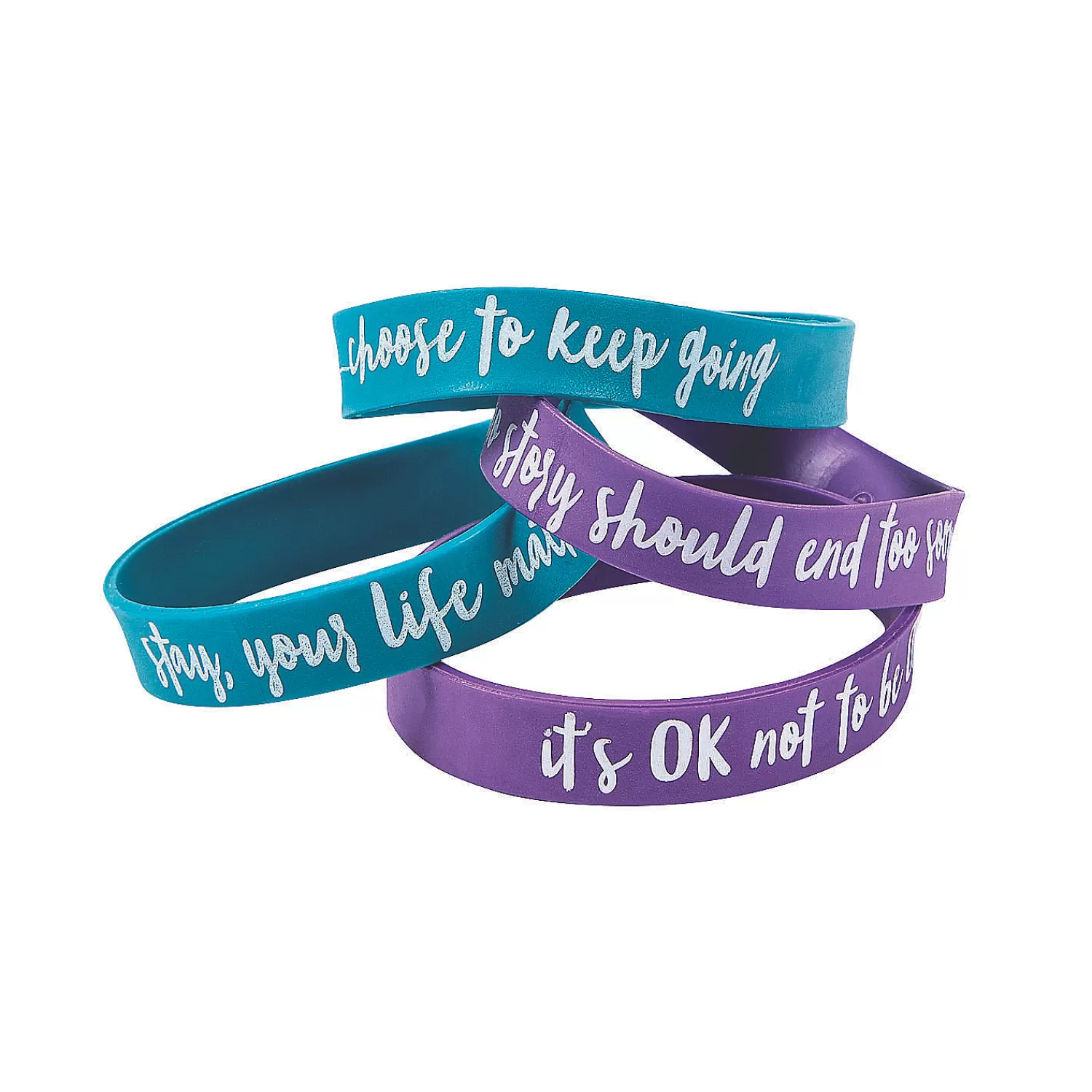 Oriental Trading Bracelets*Suicide Awareness Rubber Bracelets - 24 Pc.